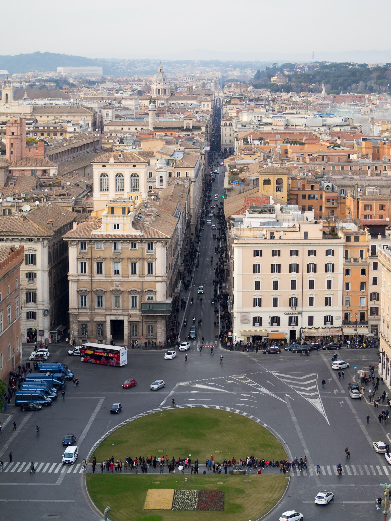 Piazza Venezia seen from the top of Altar della Patria, Rome