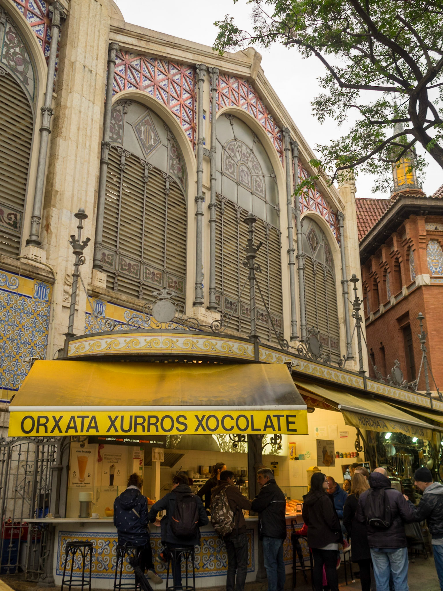 Orxata kiosk outside Valencia Mercat Central