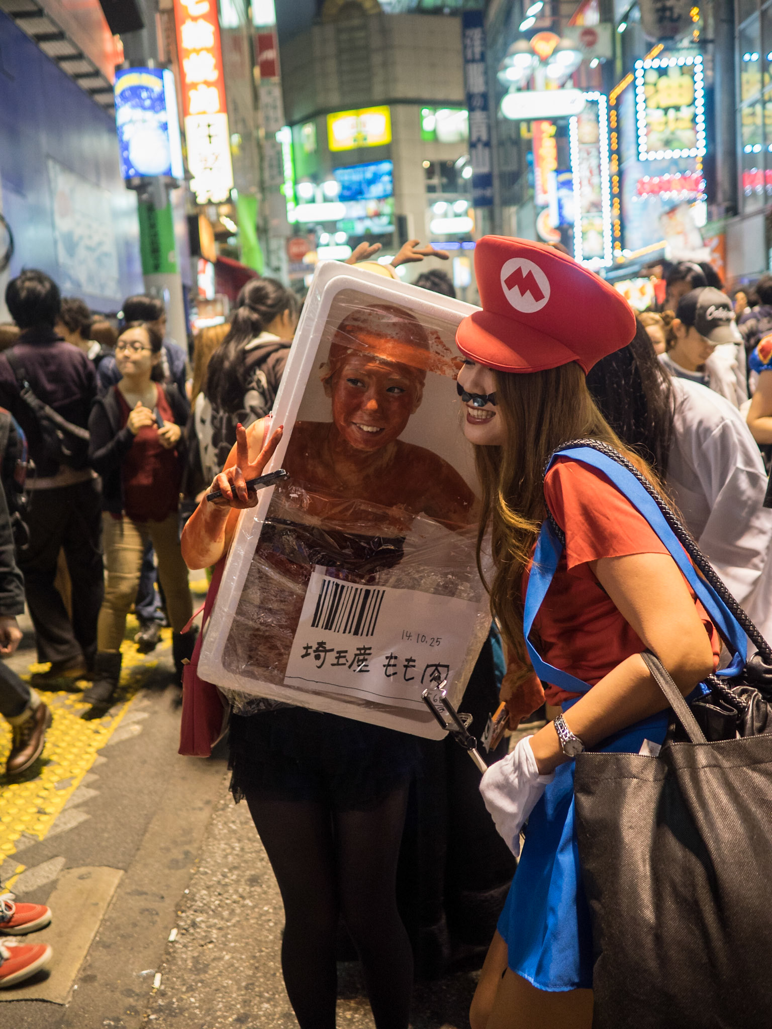 Tokyo people in Halloween costumes in Shibuya