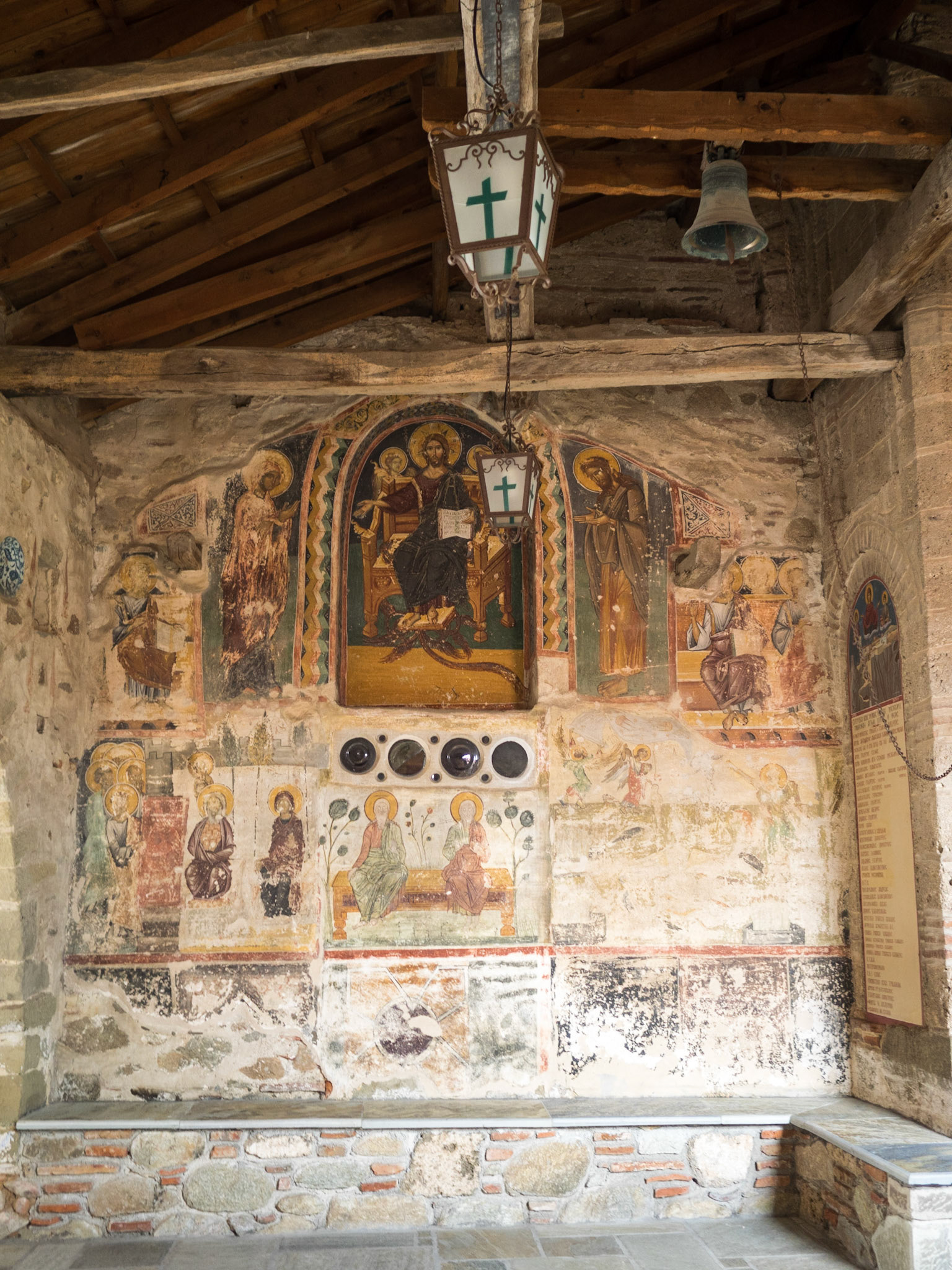 Wall fresco at Meteora Monastery Moni Megalou Meteorou