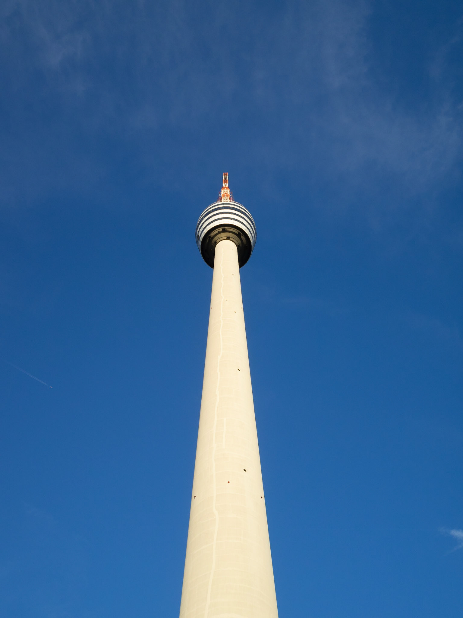 Looking up at Fernsehturm Stuttgart