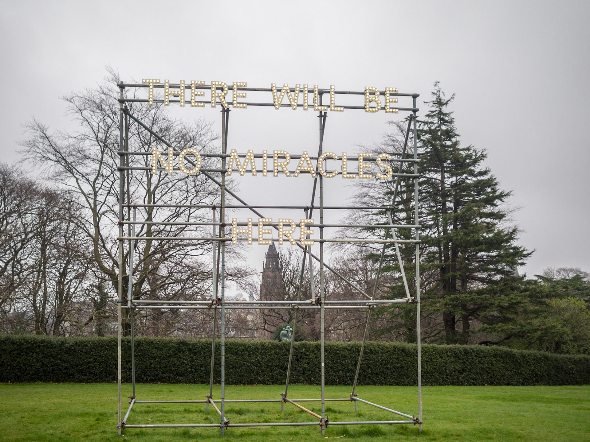 No Miracles Here, Scottish National Gallery of Modern Art, work by Nathan Coley