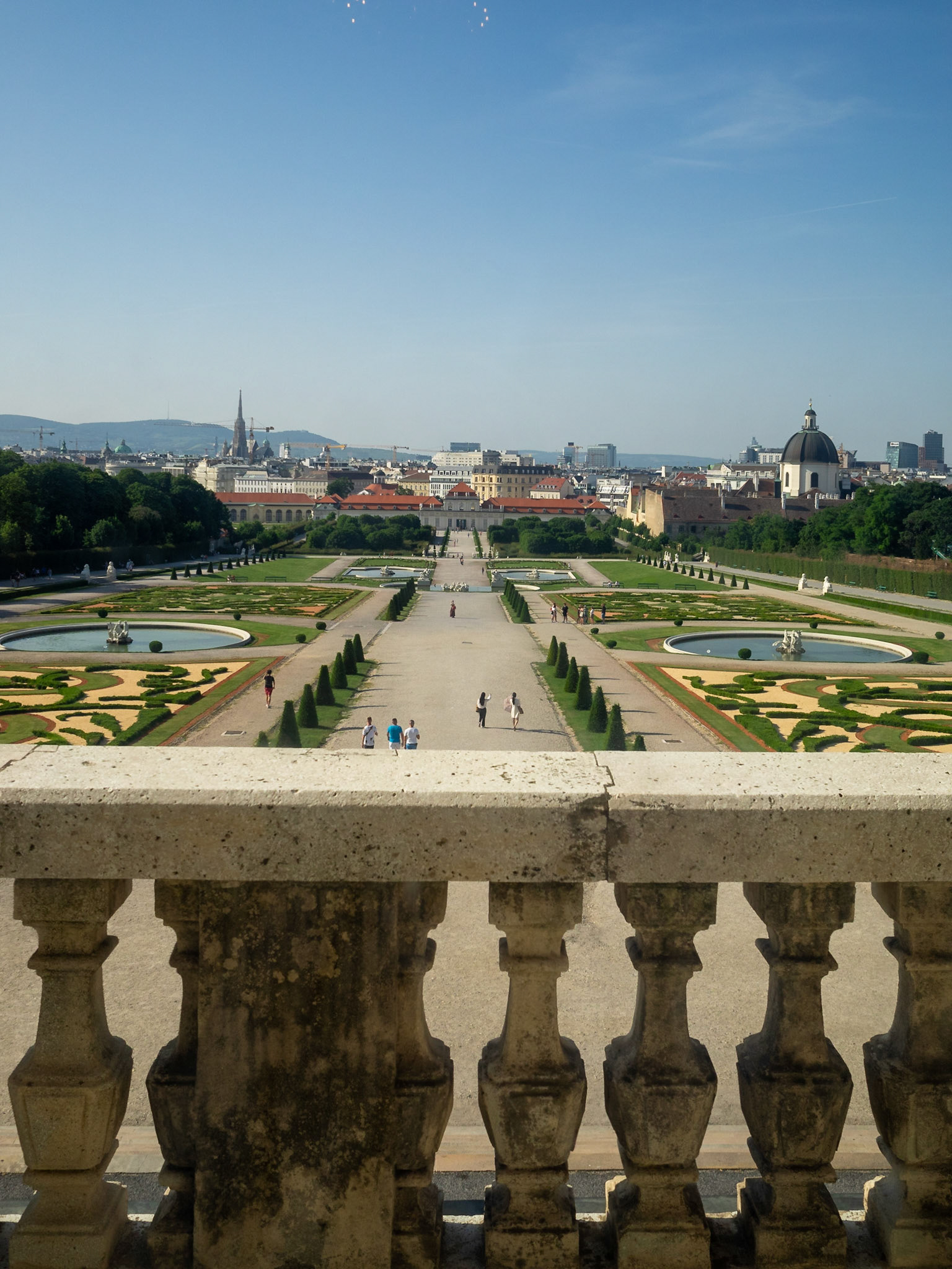 Belvedere Palace gadens seen from the palace balcony