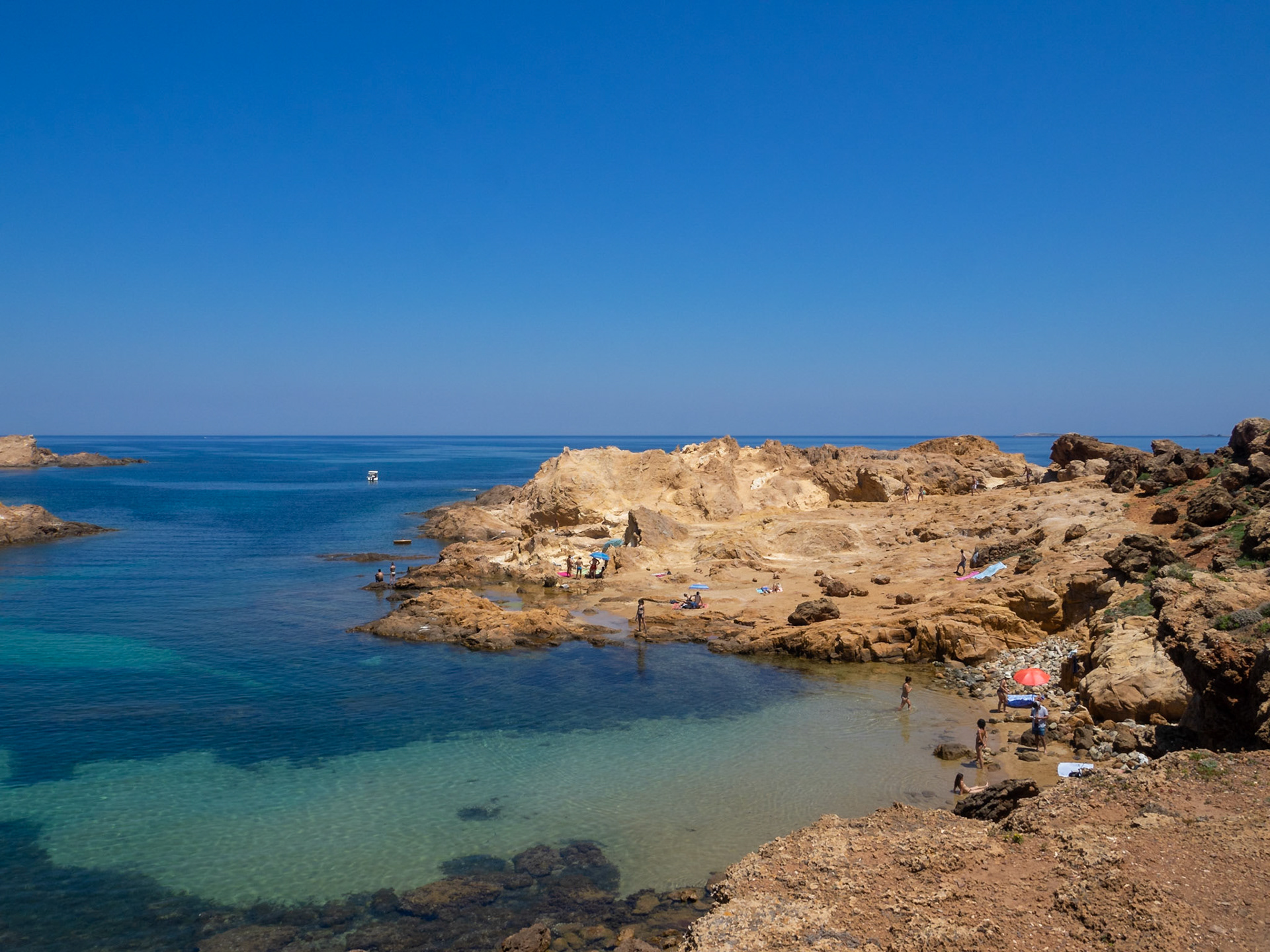 Rocky area of Cala Pregonda, Menorca