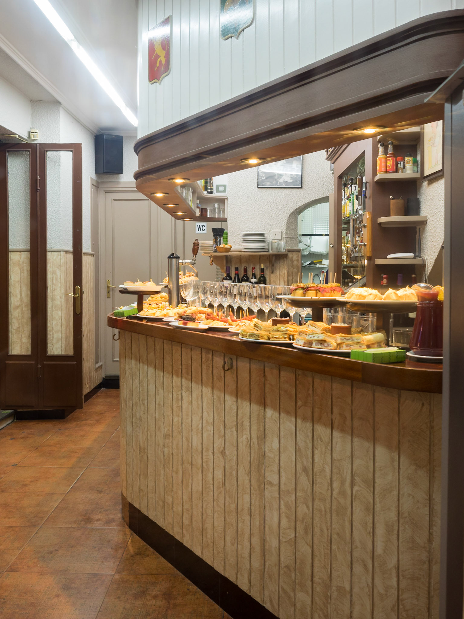 Pintxos in San Sebastian bar balcony