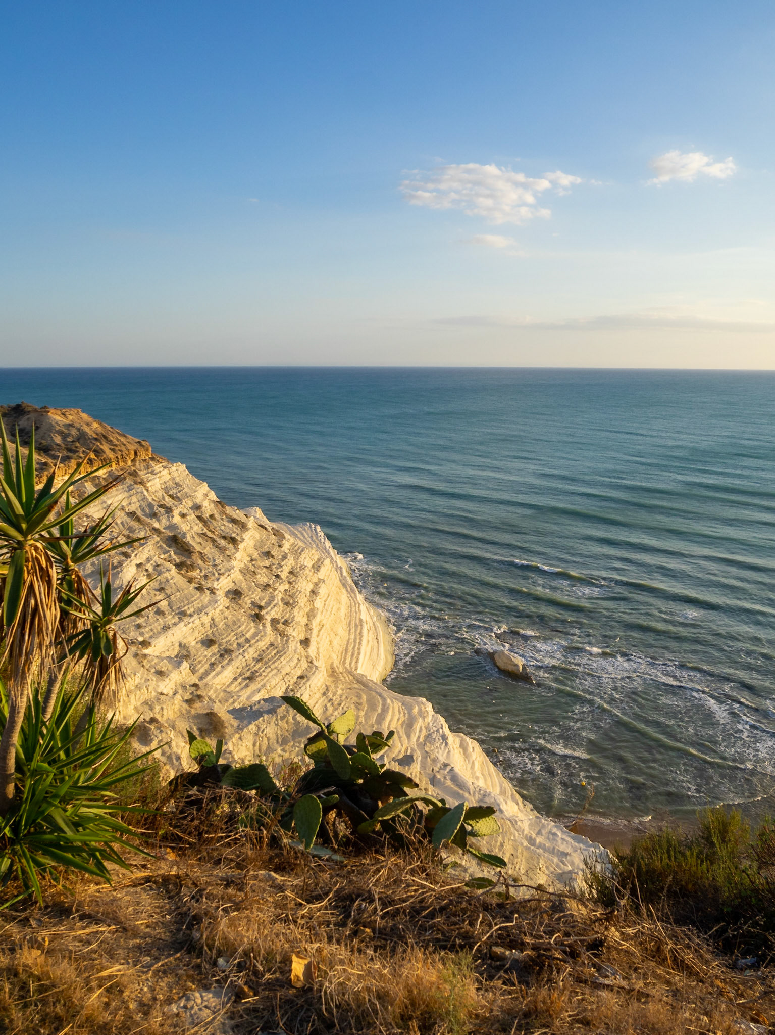 White cliffs of Scala dei Turchi seen from above