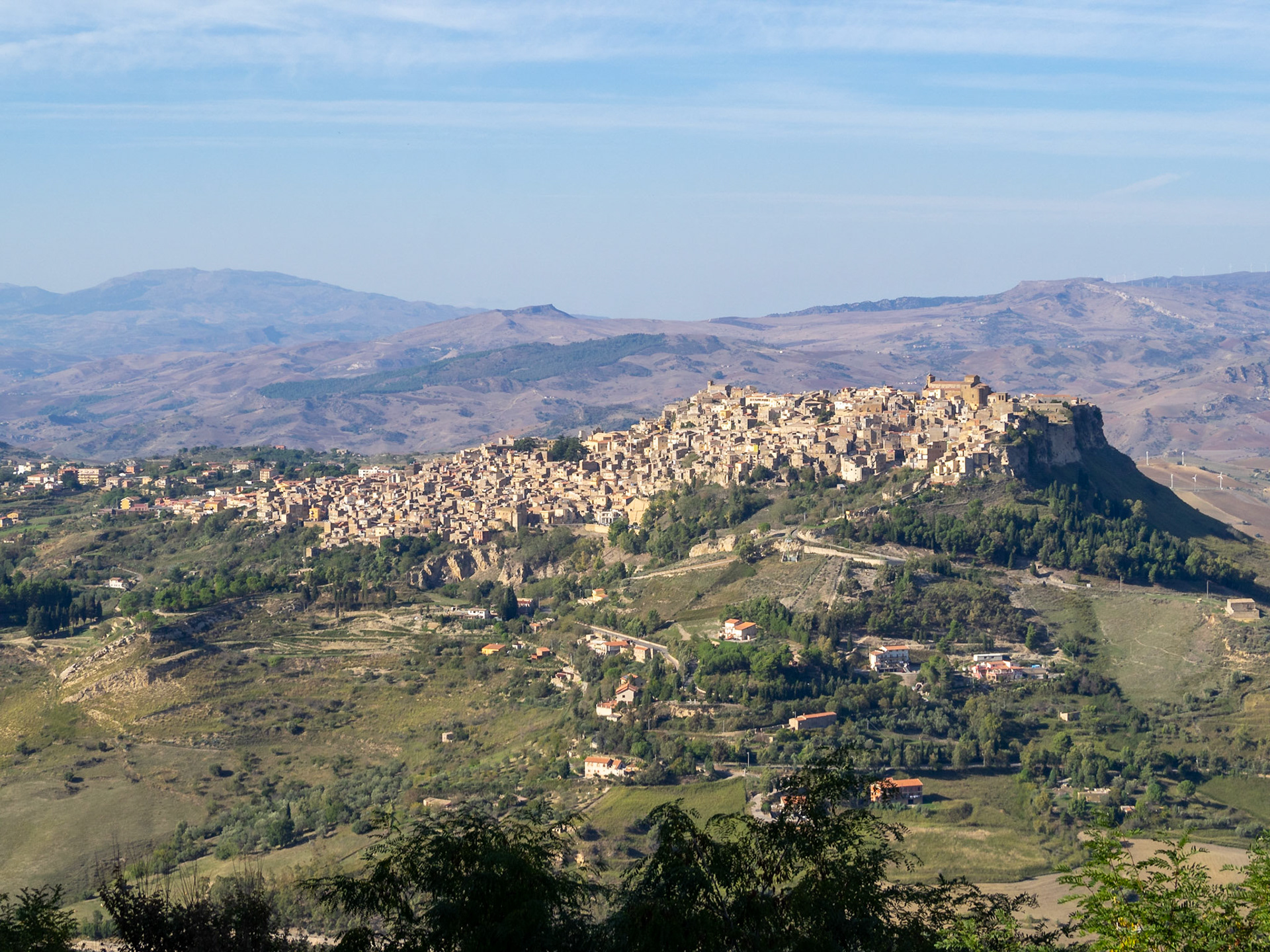 Calascibetta seen from Enna
