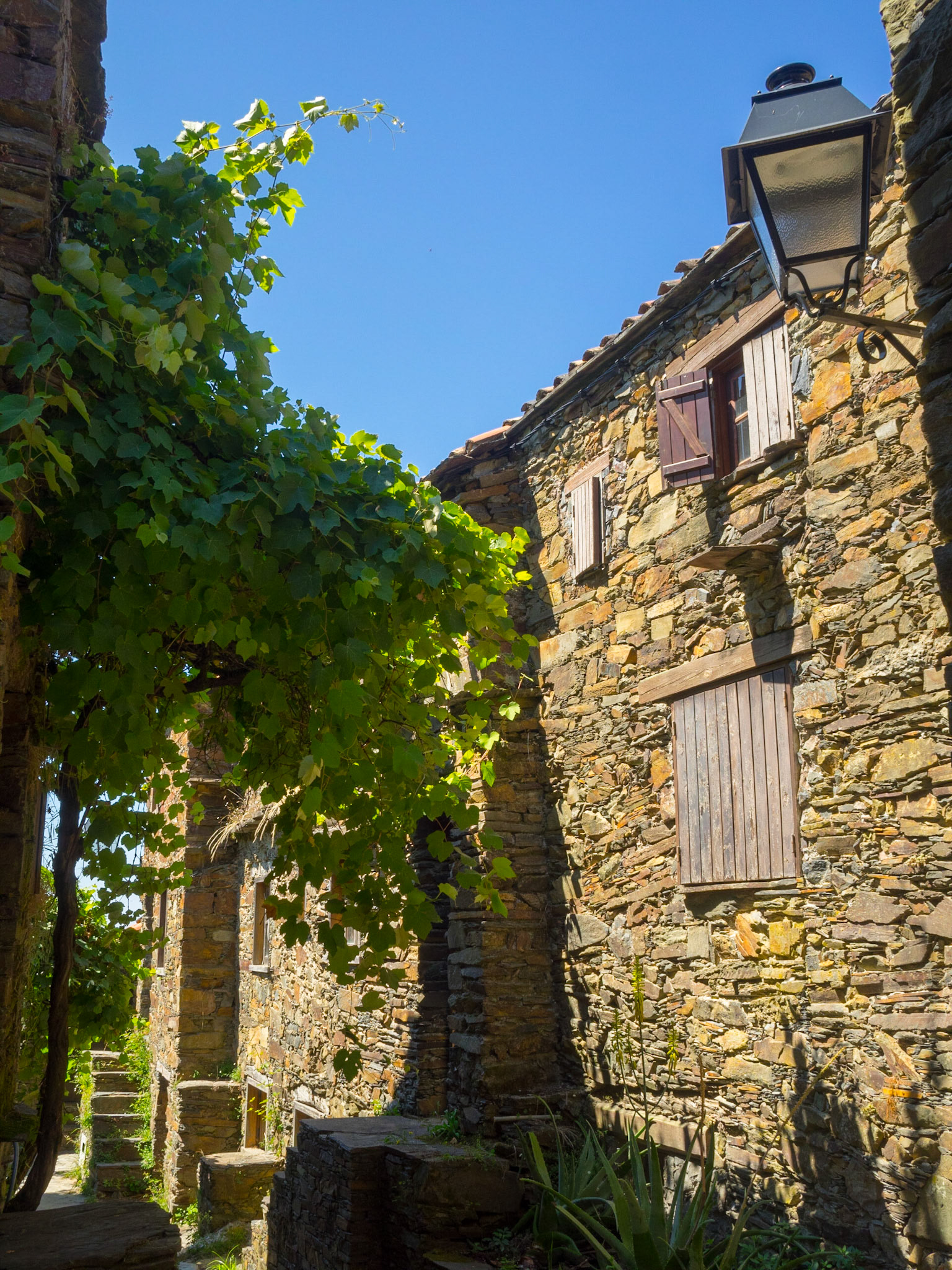 Stone house of Talasnal schist hamlet