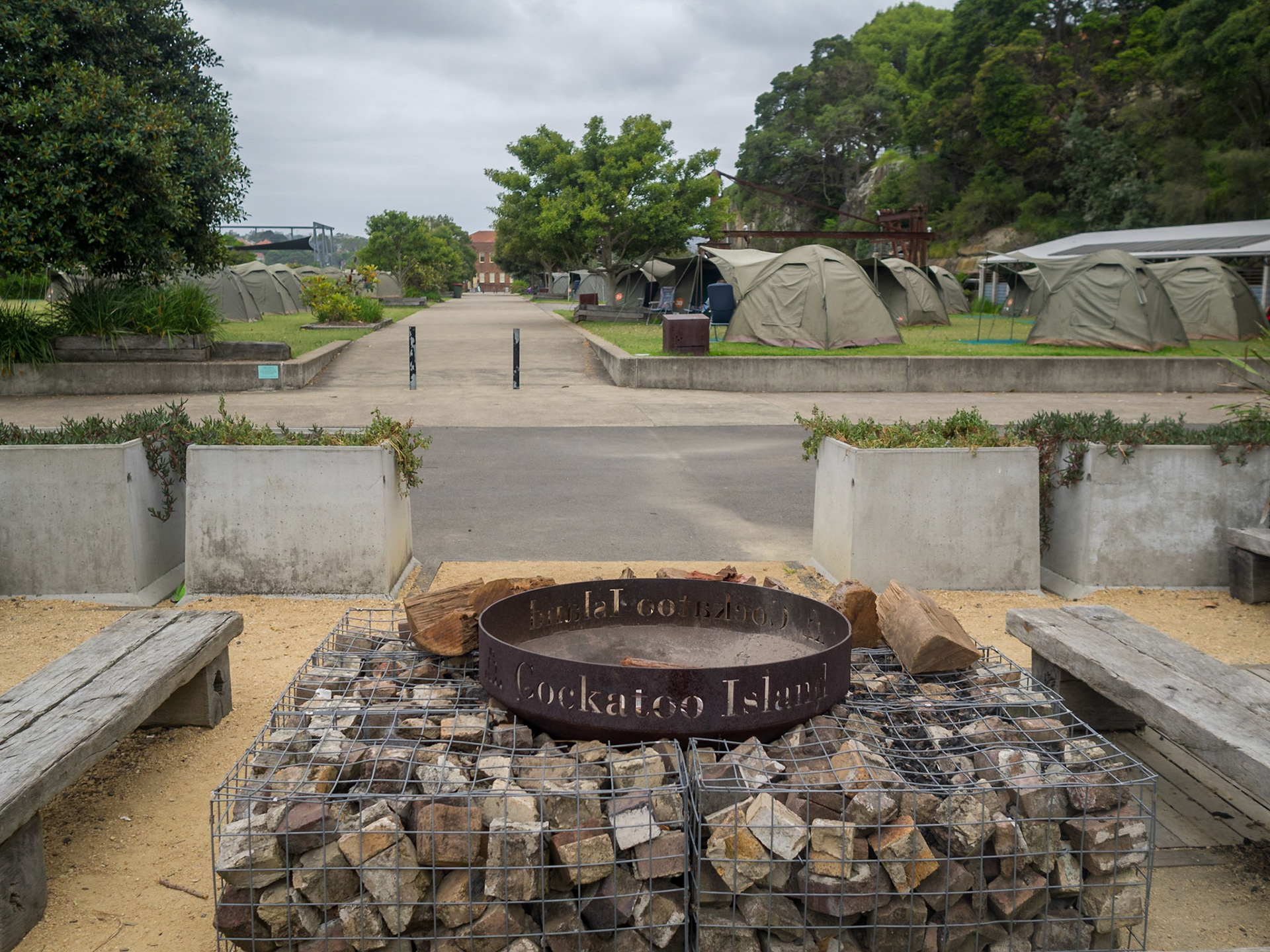 Cockatoo Island camp site