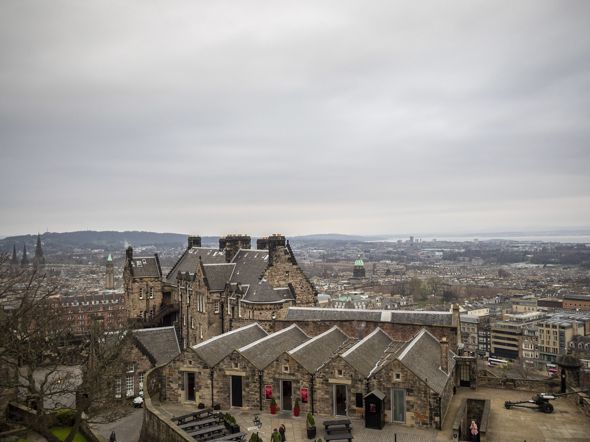 Edinburgh Castle general view with the city in background