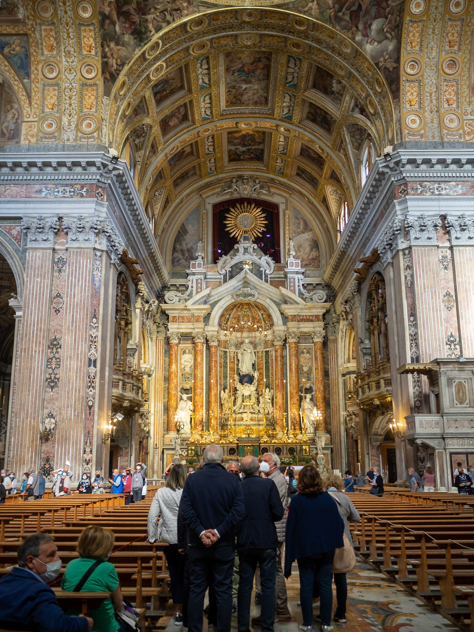 Gesú Nuovo Church view towards the high altar