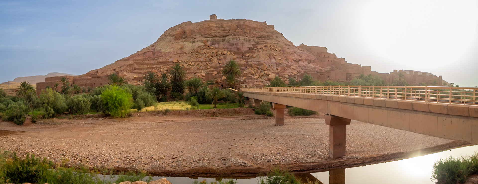 The bridge over the Ounila River to Ait-Ben-Haddou qsar, Morocco