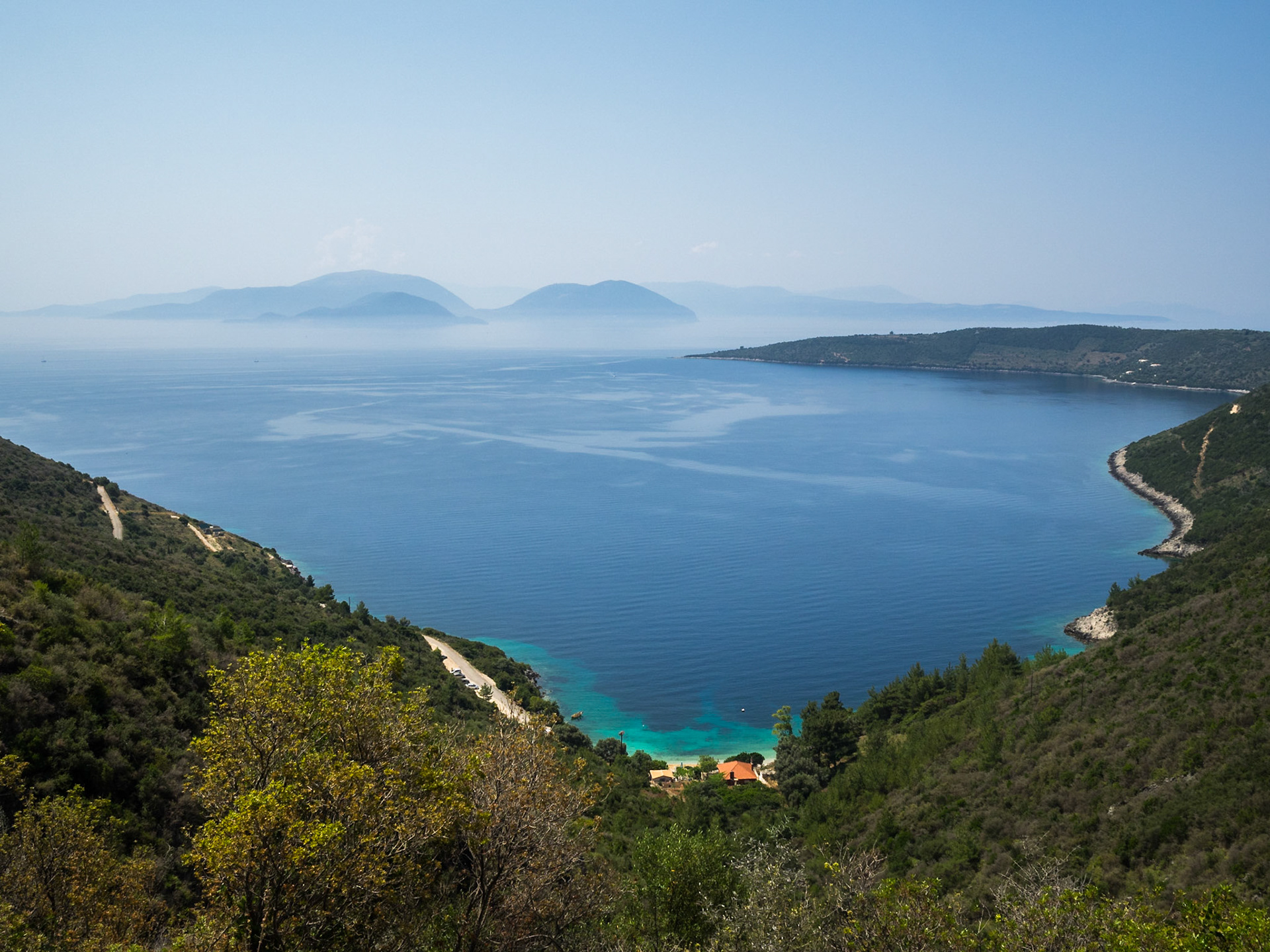 Afteli beach bay general view