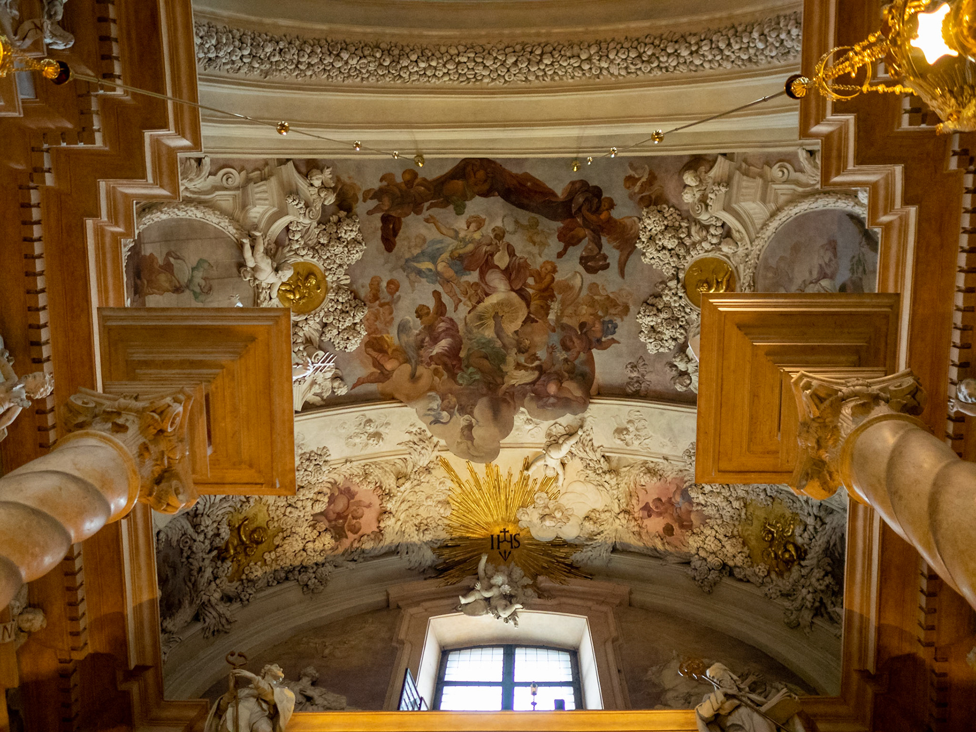 Ceiling art works at St. Anne's Church, Krakow