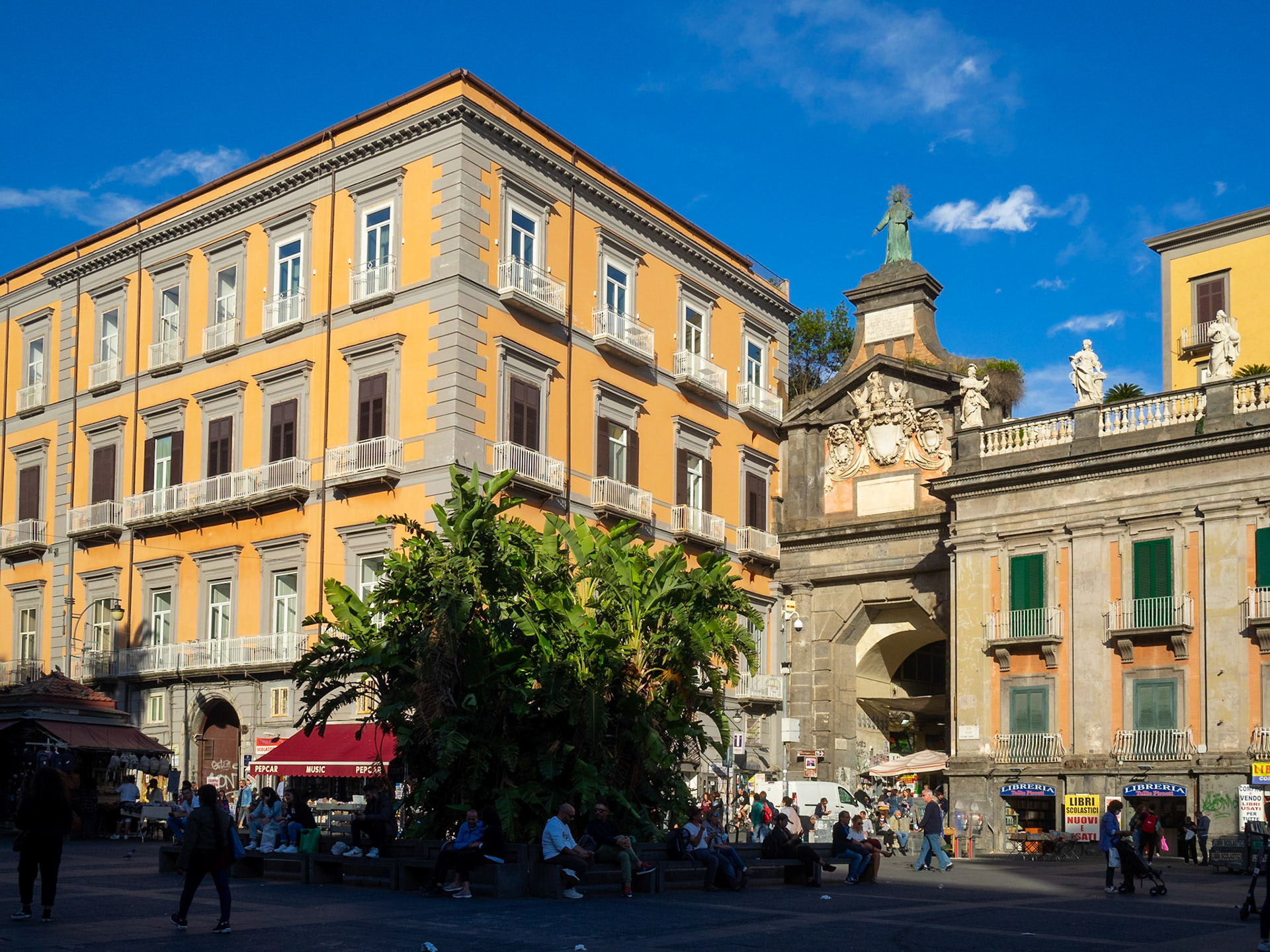 Port'Alba between the buildings of Piazza Dante, Naples