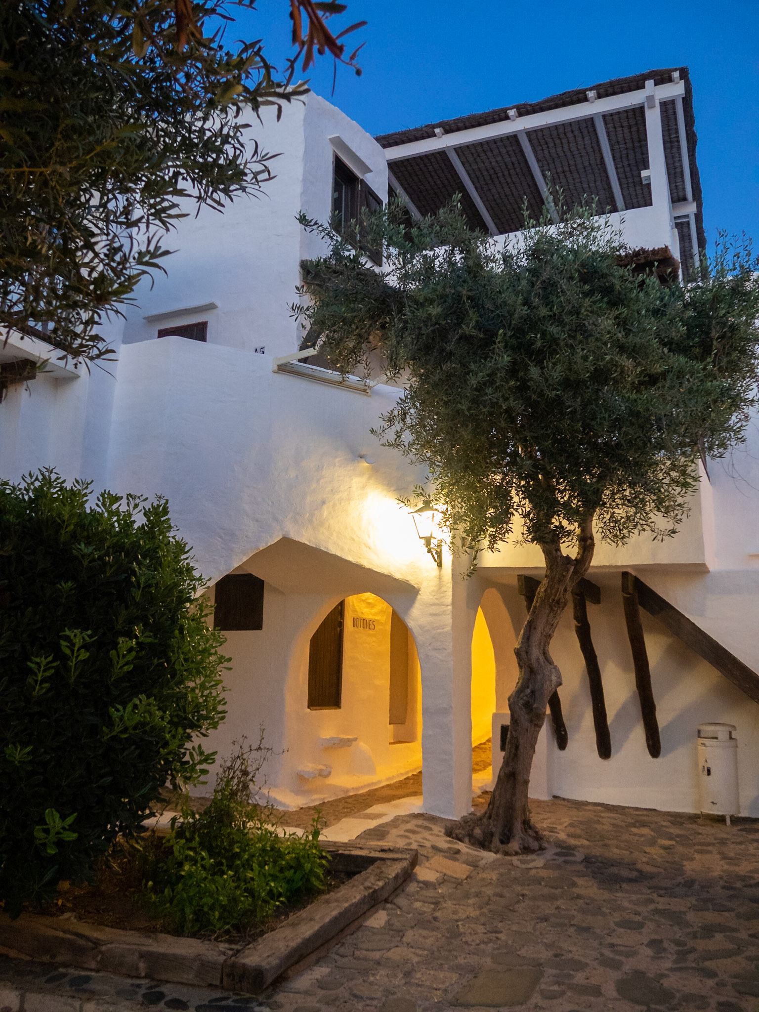 Binibeca square at dusk, Menorca
