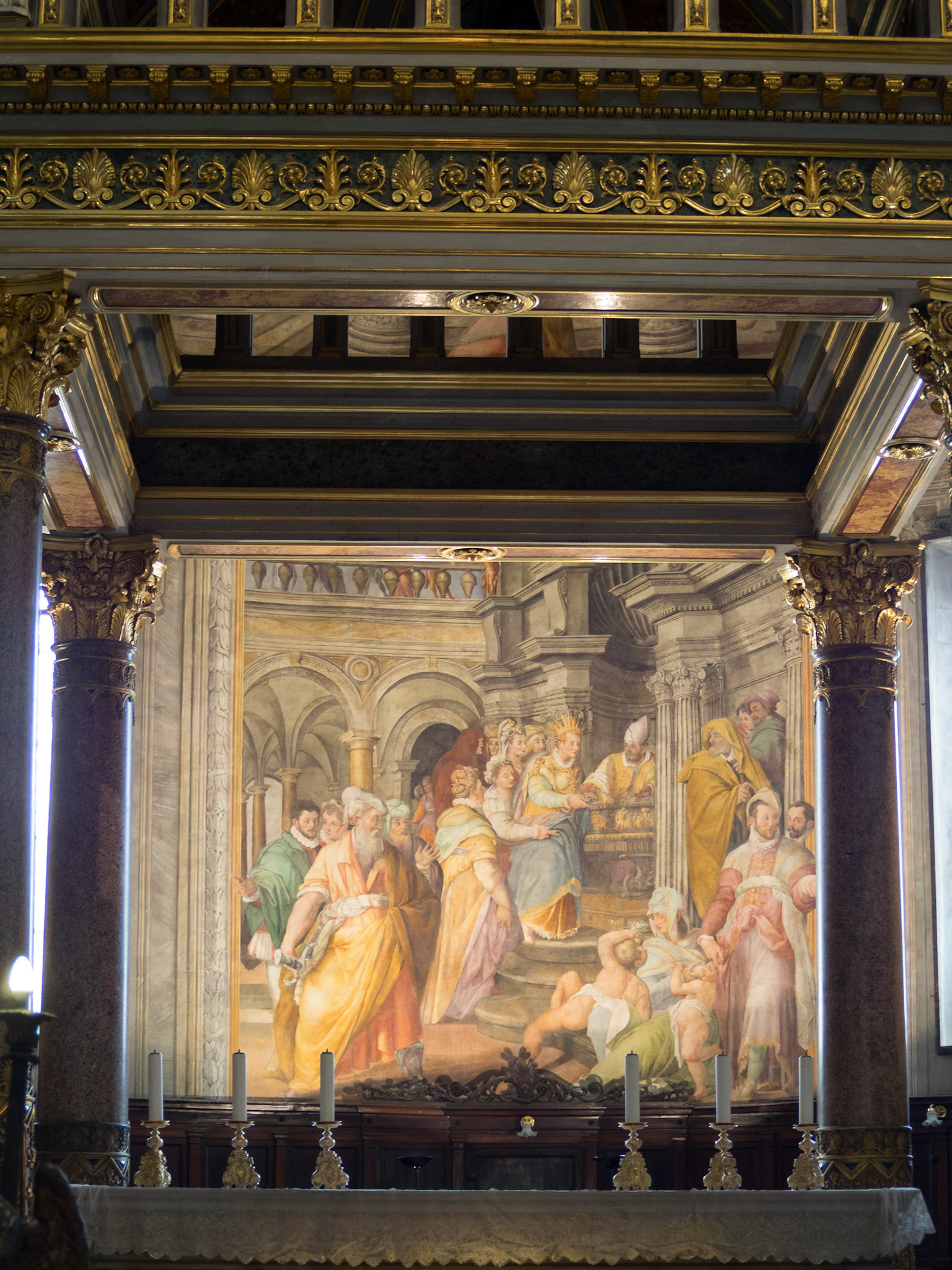 Giacomo Coppi fresco behind the altar of San Pietro in Vincoli