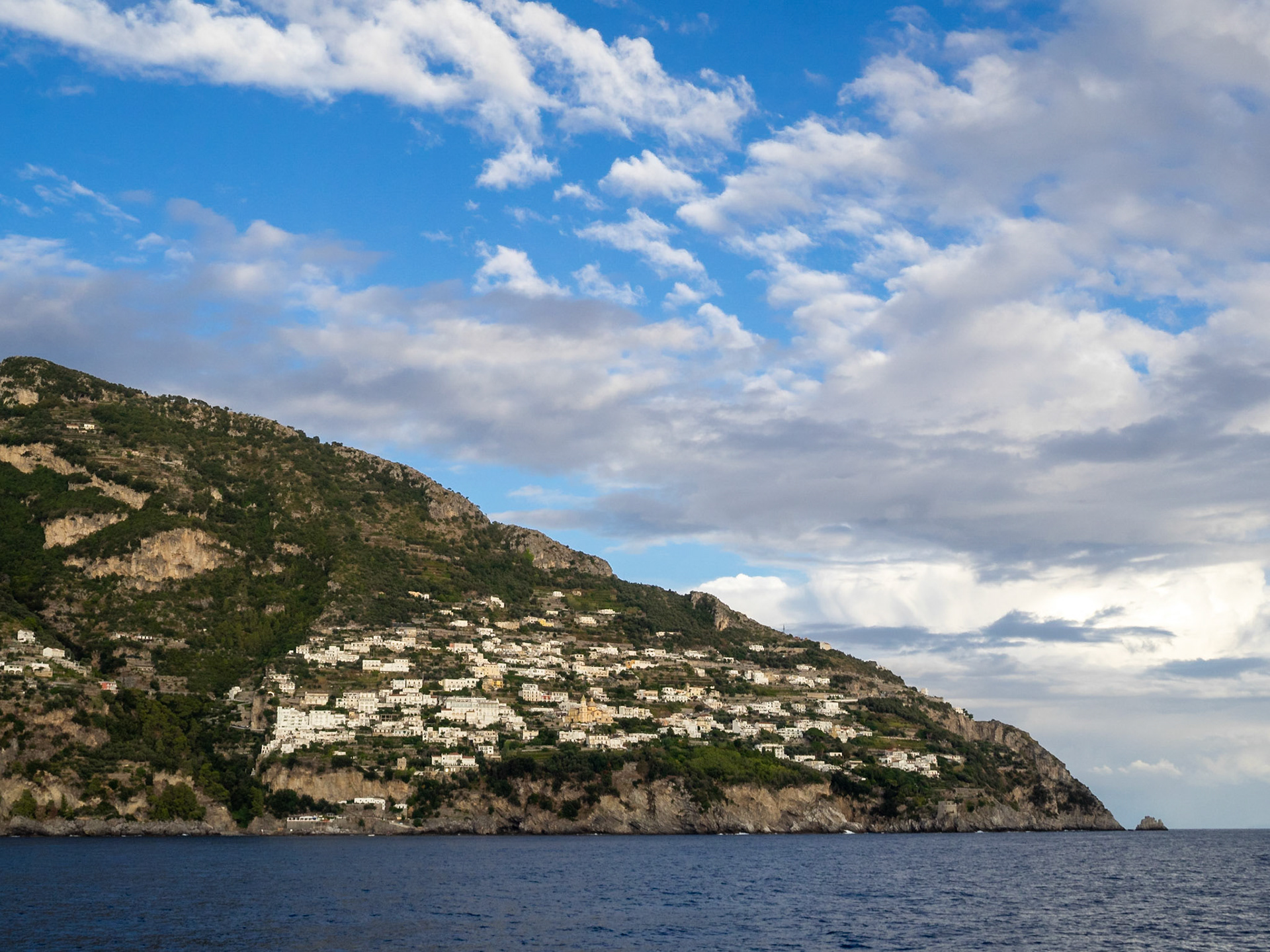 Praiano seen from the sea