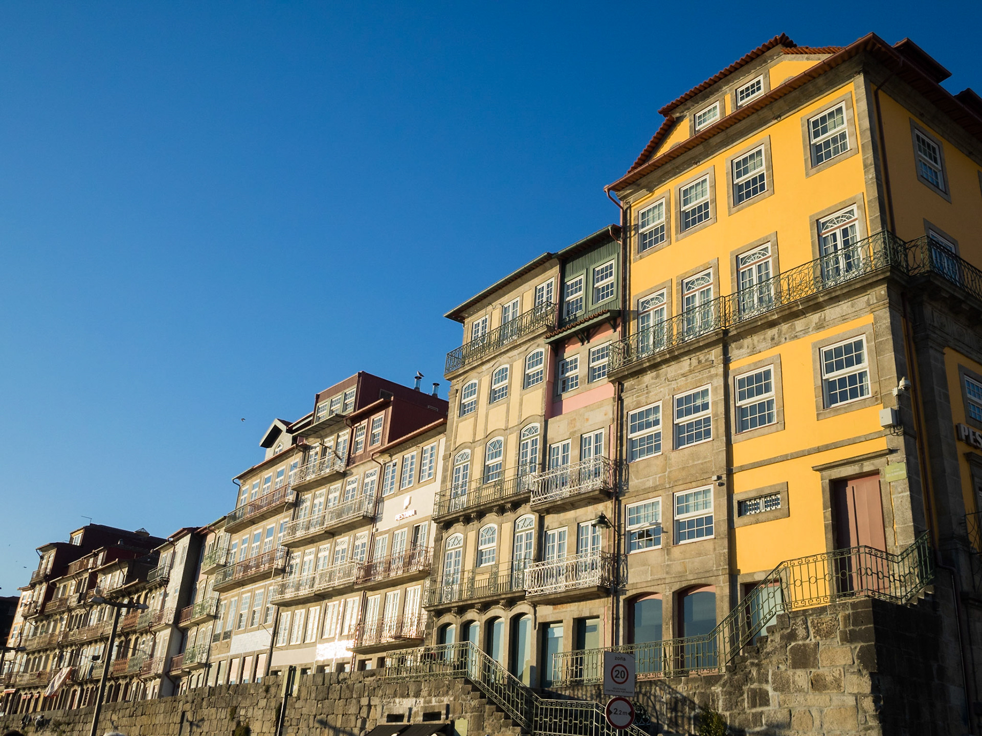 Oporto Douro riverside Ribeira buildings