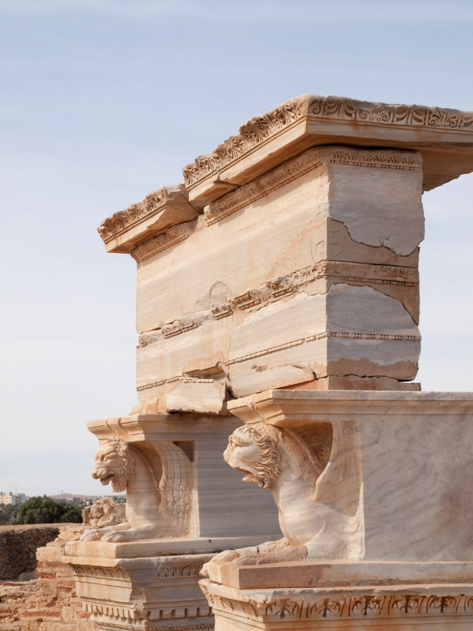 Griffon in the Severan Basilica in Leptis Magna