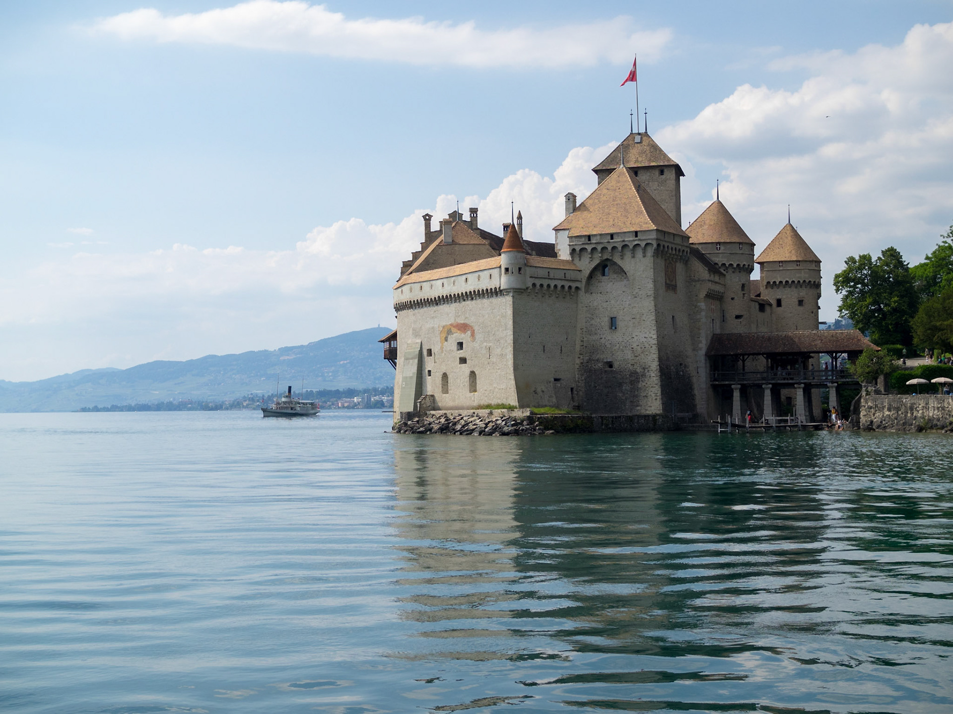 Chateau de Chillon by Geneva lake