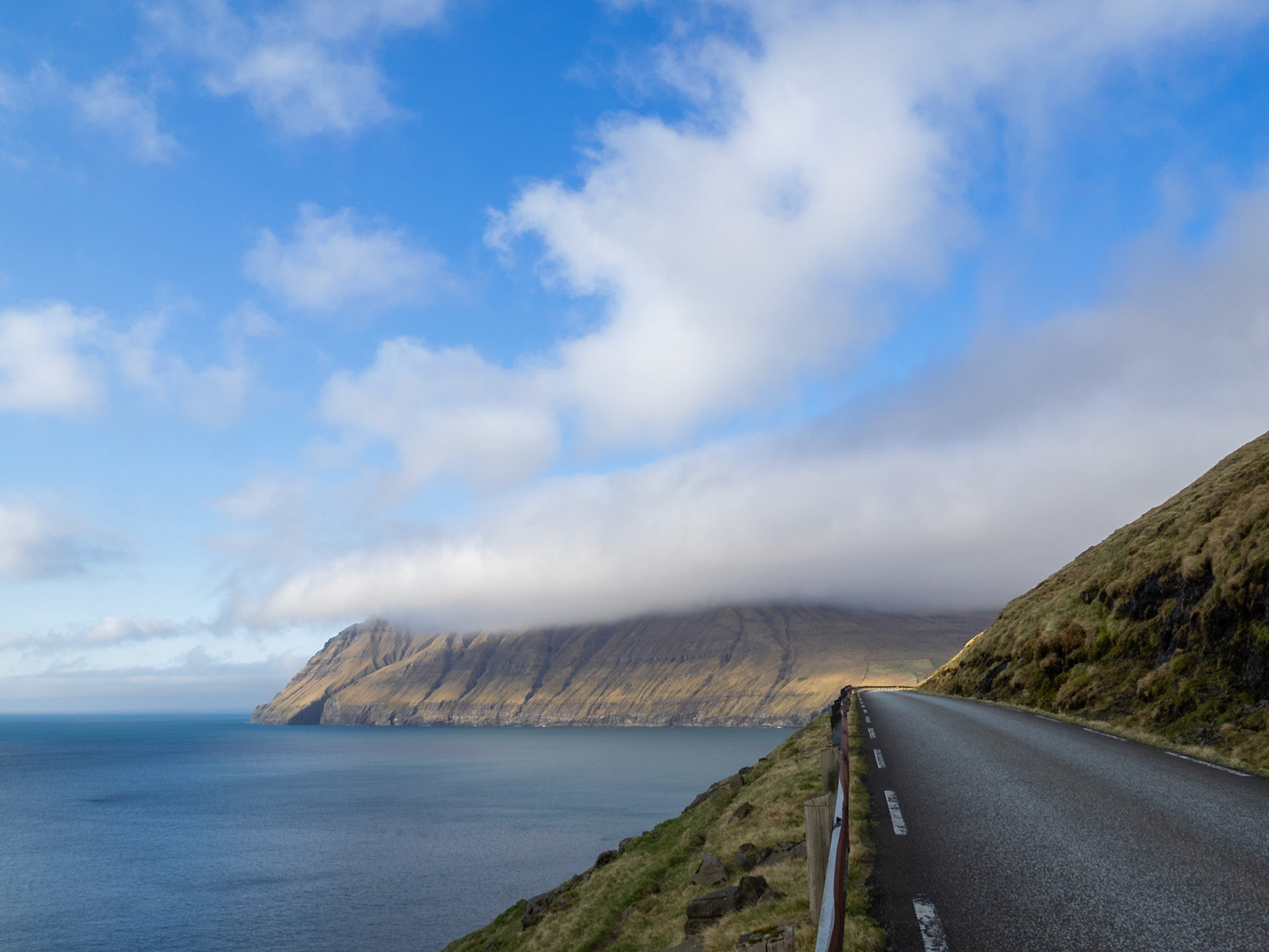 West Vidoy road by the coastline