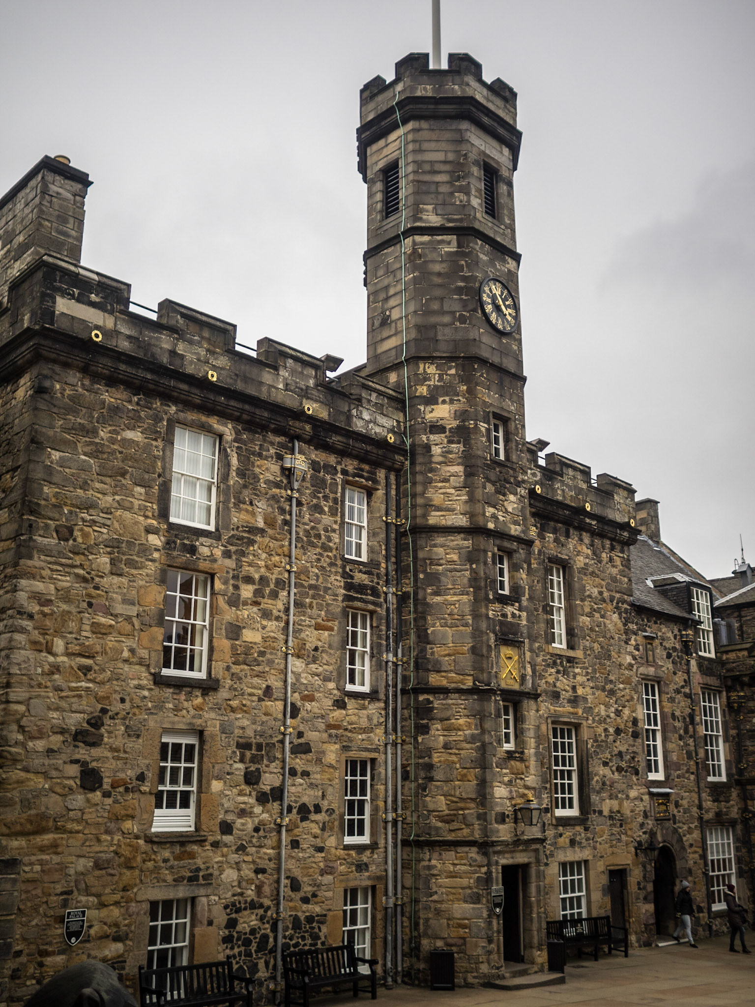 The Royal Palace  David's Tower in the Crown Square, Edinburgh Castle