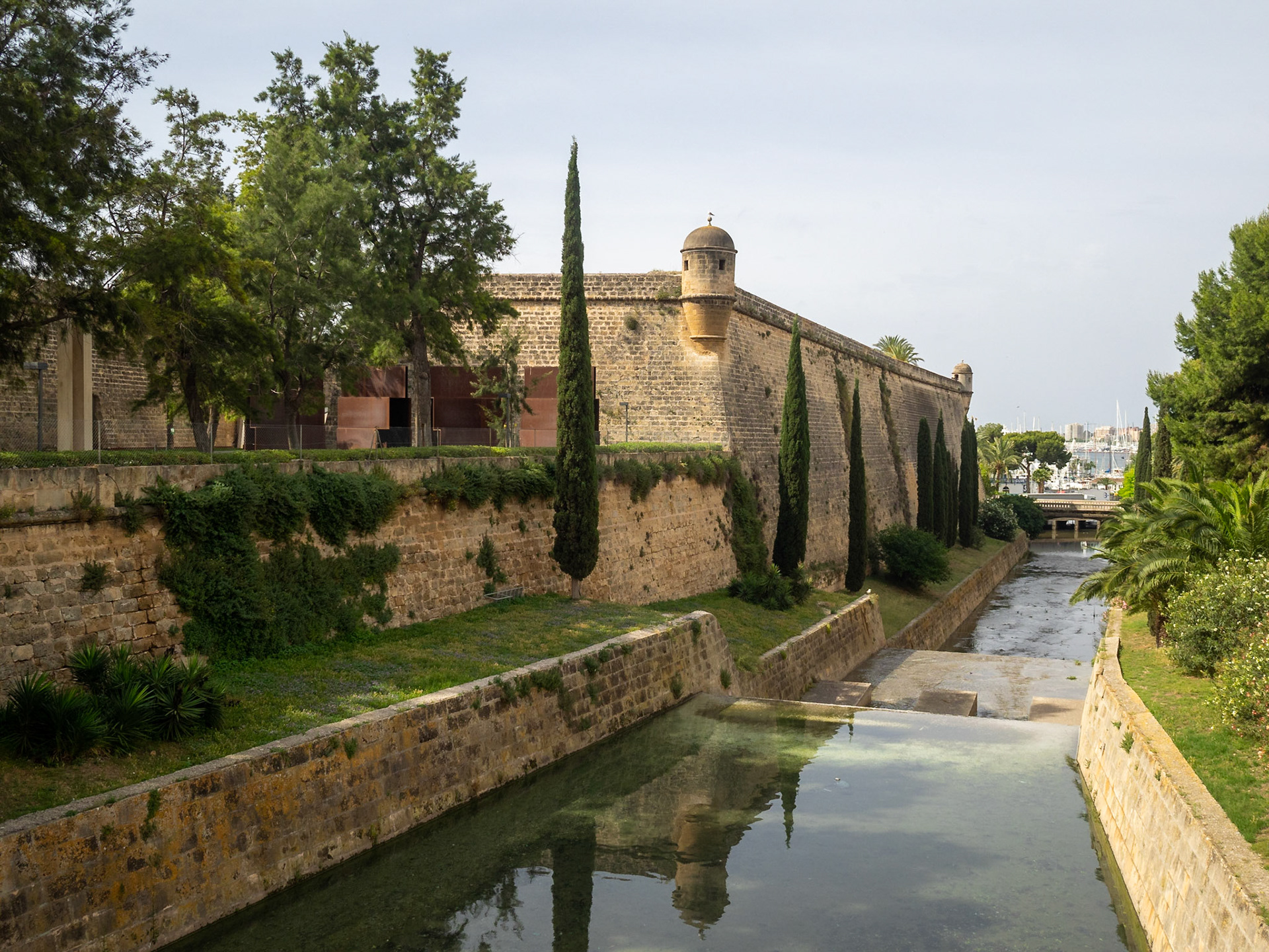 Es Baluard old fort building by Torrent de Sa Riera, Palma