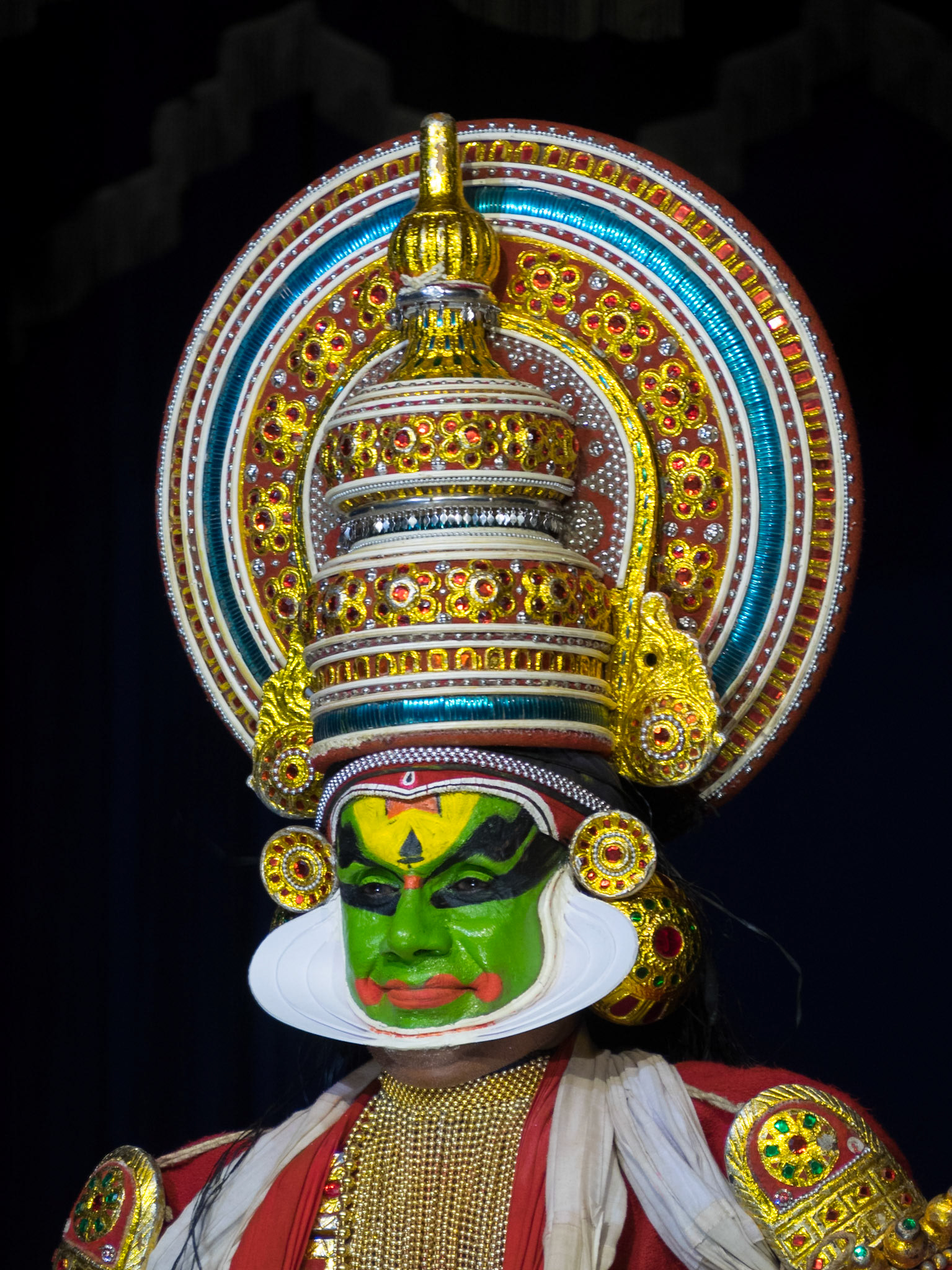 Kathakali performer portrait