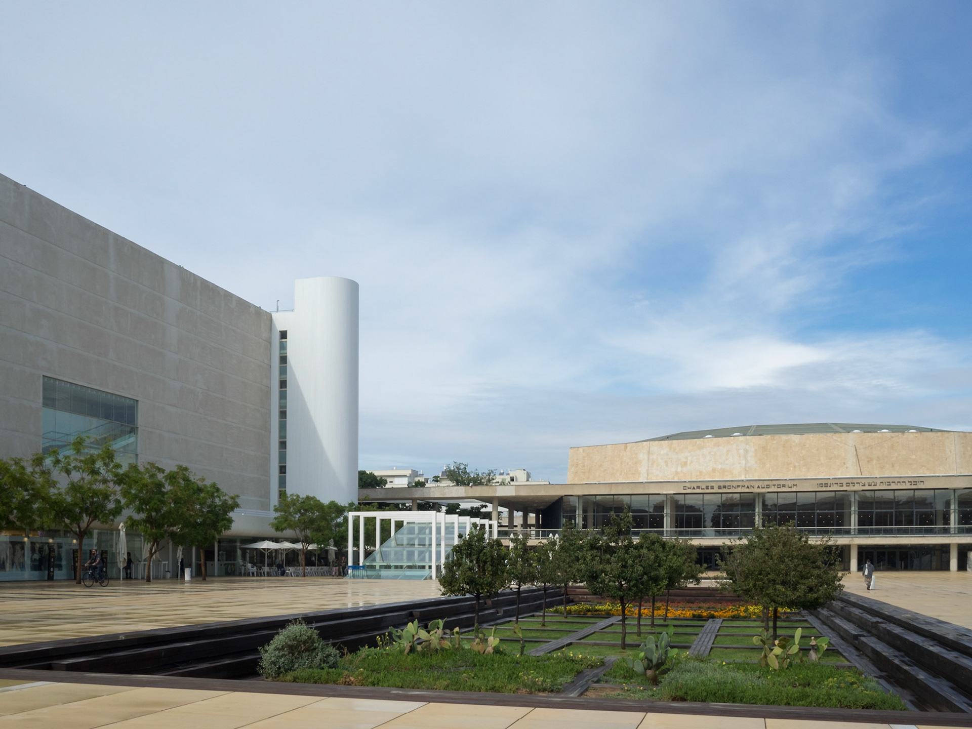 Tel Aviv Habima Square with Hall of Culture and Habima National Theater
