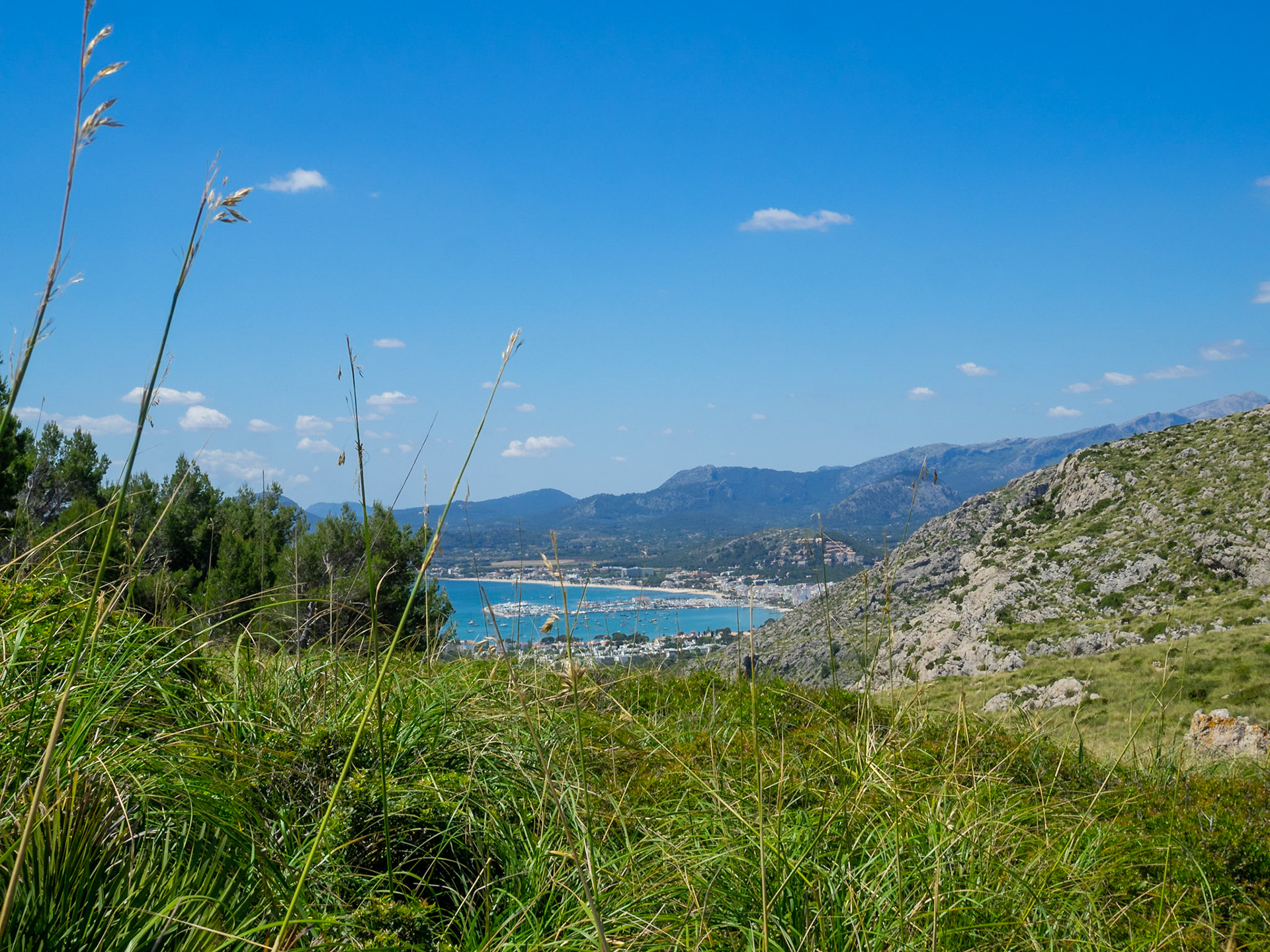 Port de Pollença bay seen from Cap Formentor, Maiorca
