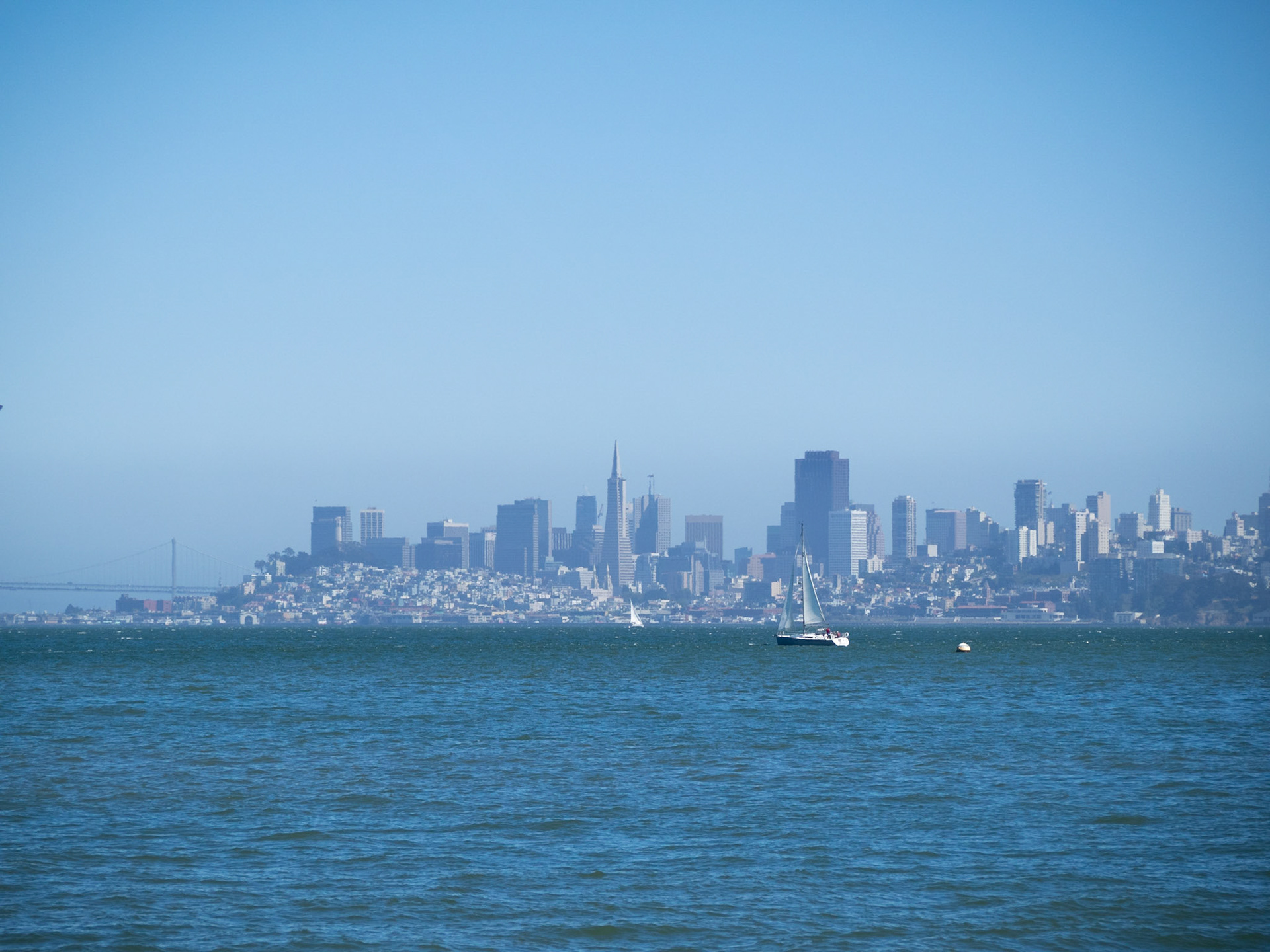San Francisco skyline from across the bay