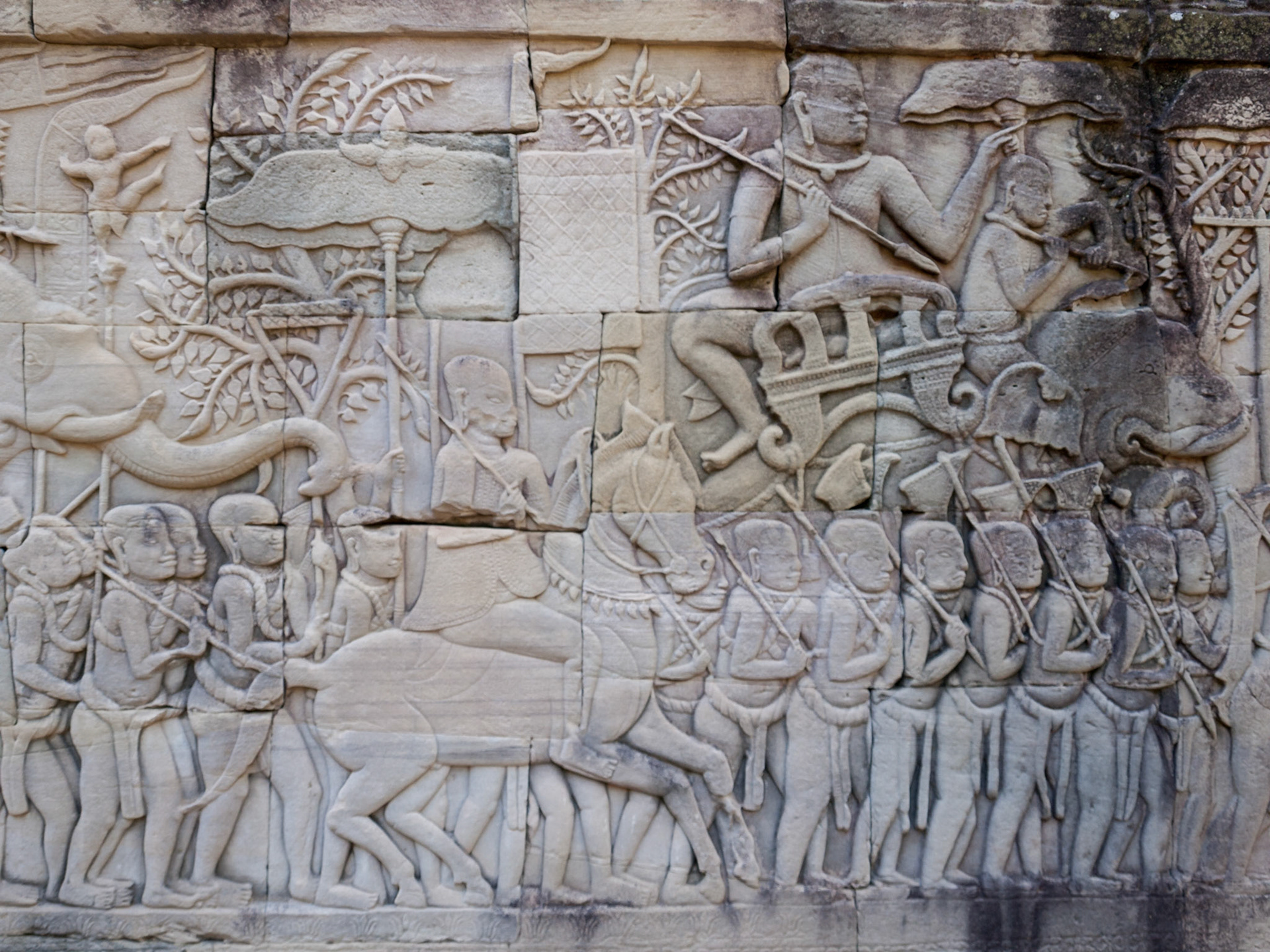 Bayon, Siem Reap, Cambodia - built by Jayavarman VII with 54 towers with 216 smiling faces