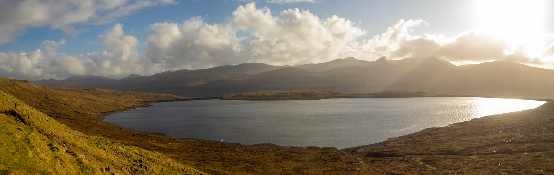 Eiðisvatn lake panorama