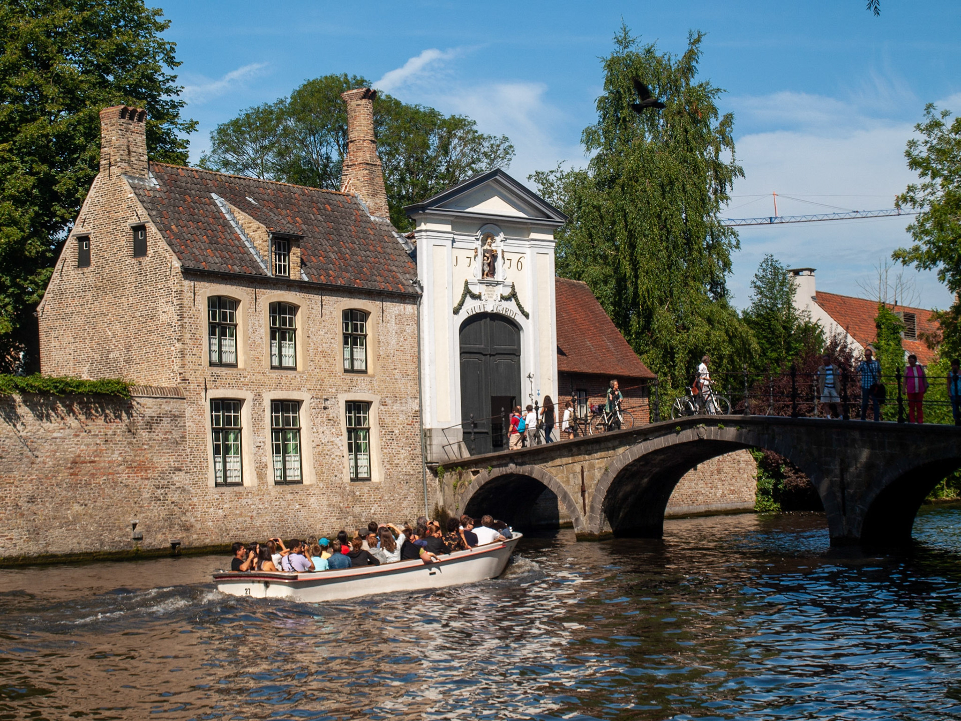 Bruges canal and bridge to The Beguinage