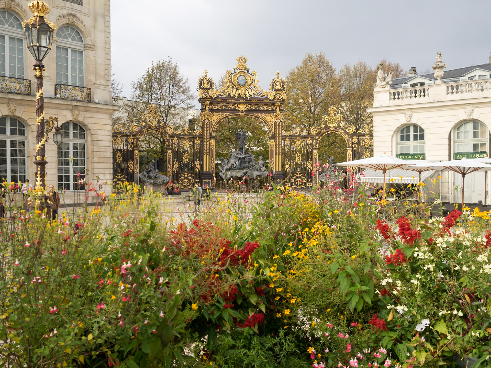 Temporary gardens show in Place Stanislas, Nancy