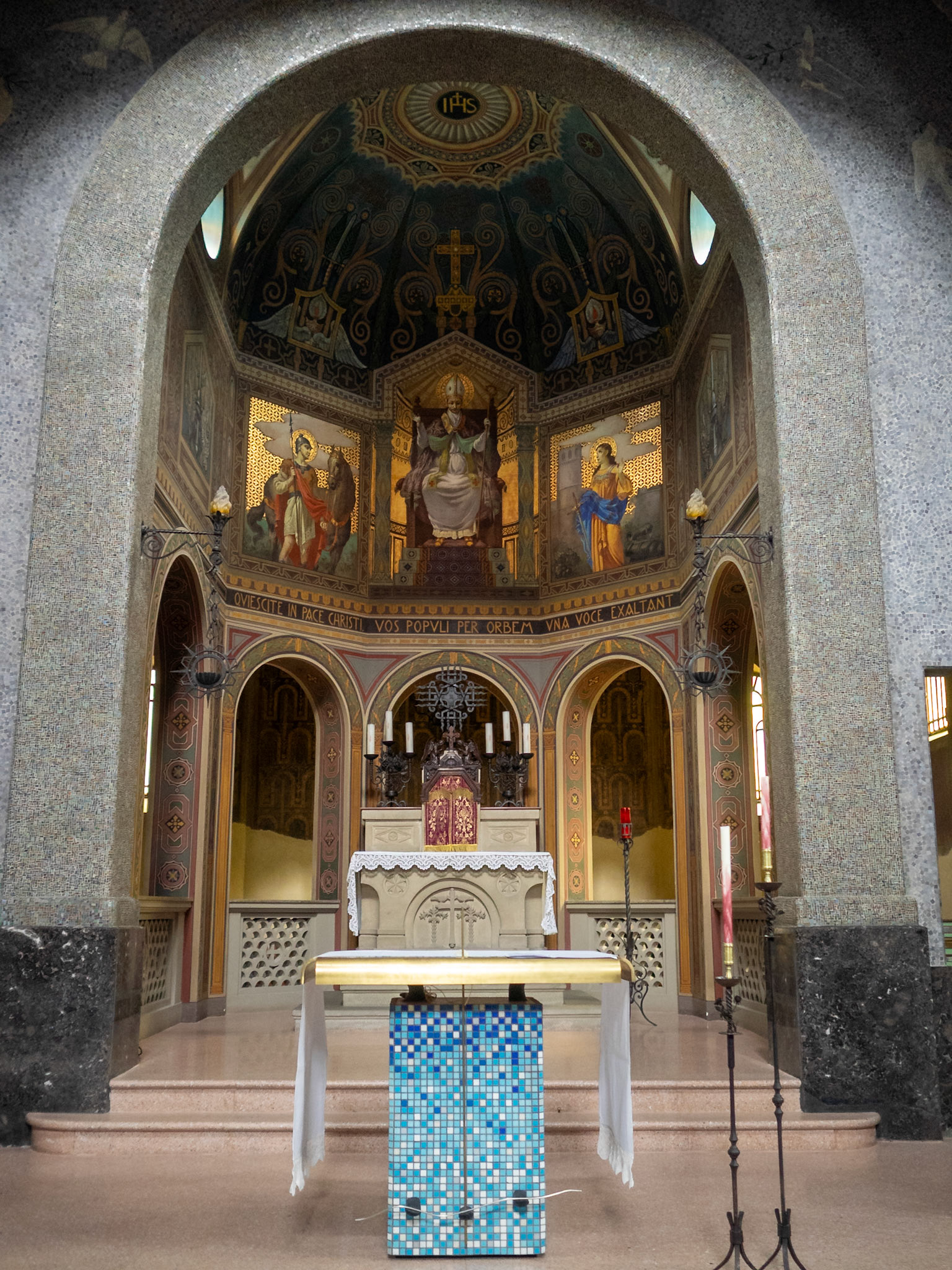 Temple of Victory altar and mosaics, San Pellegrino Terme, Lombardy