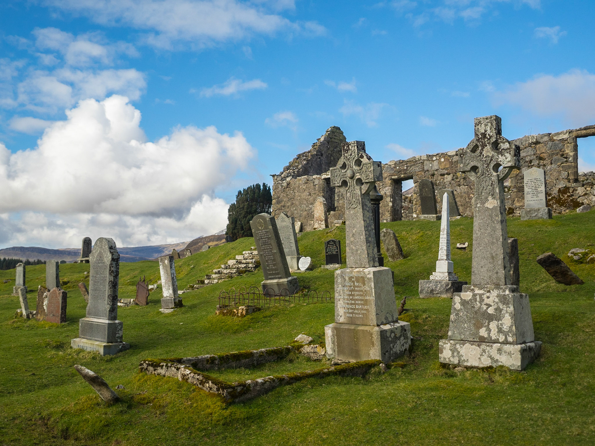 Old graveyard and church ruins