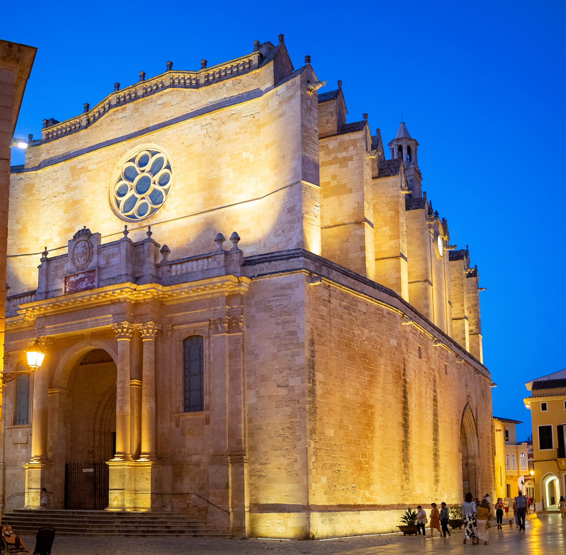 Ciutadella de Menorca Cathedral at dusk