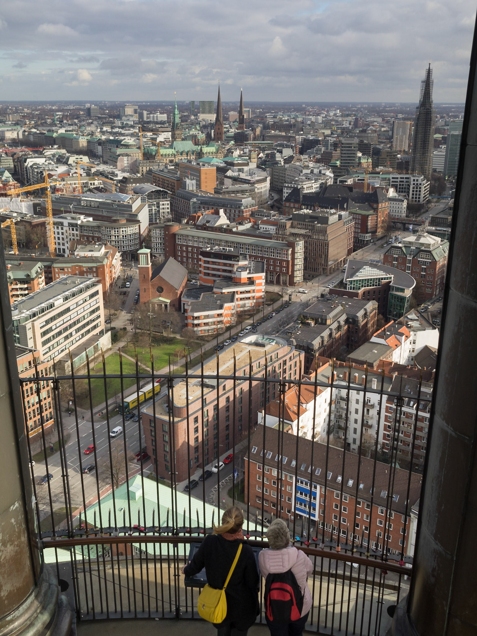 Looking over Hamburg form Hauptkirche St. Michaelis