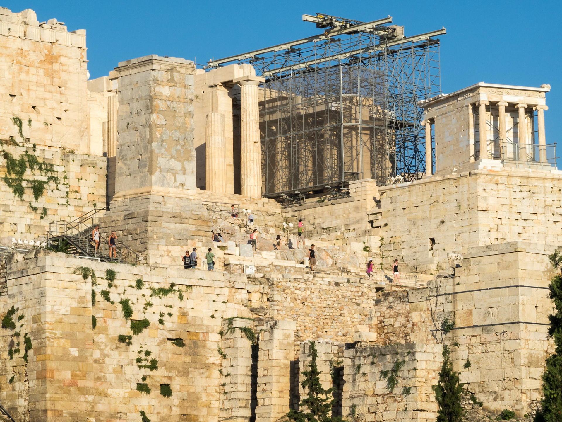 Athens Acropolis entrance Propylaea and Athena Nike temple