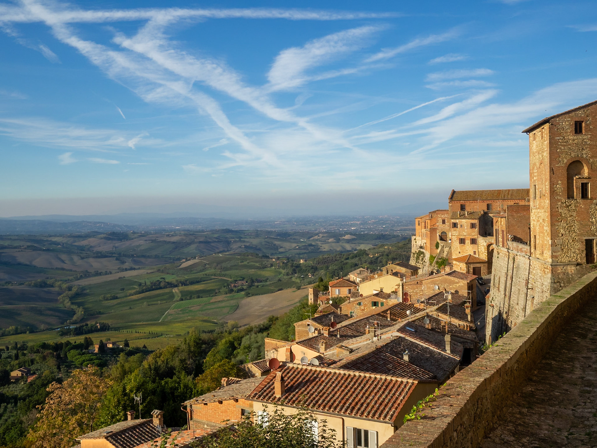 Tuscany landscape seen from Montepulciano