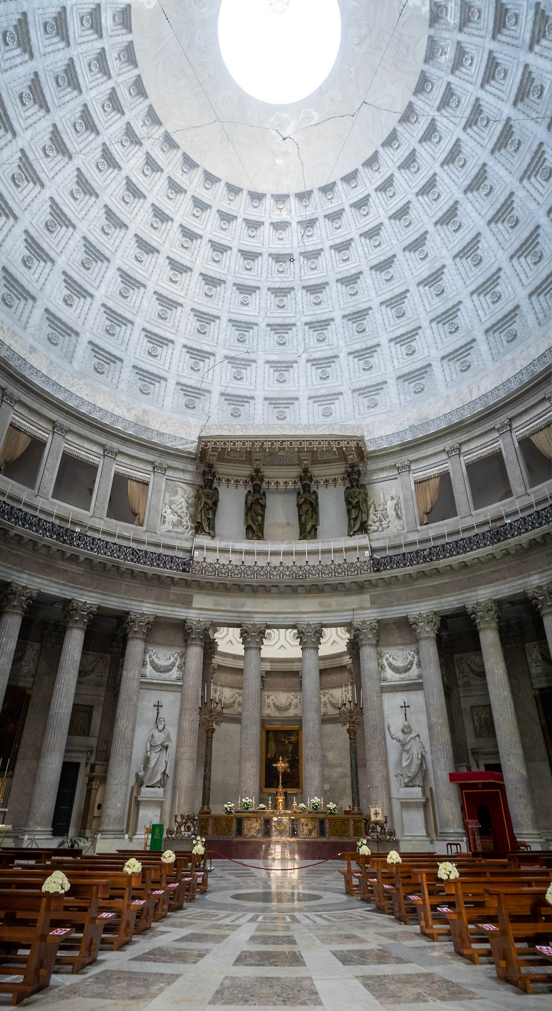 San Francesco di Paola Church interior fisheye view