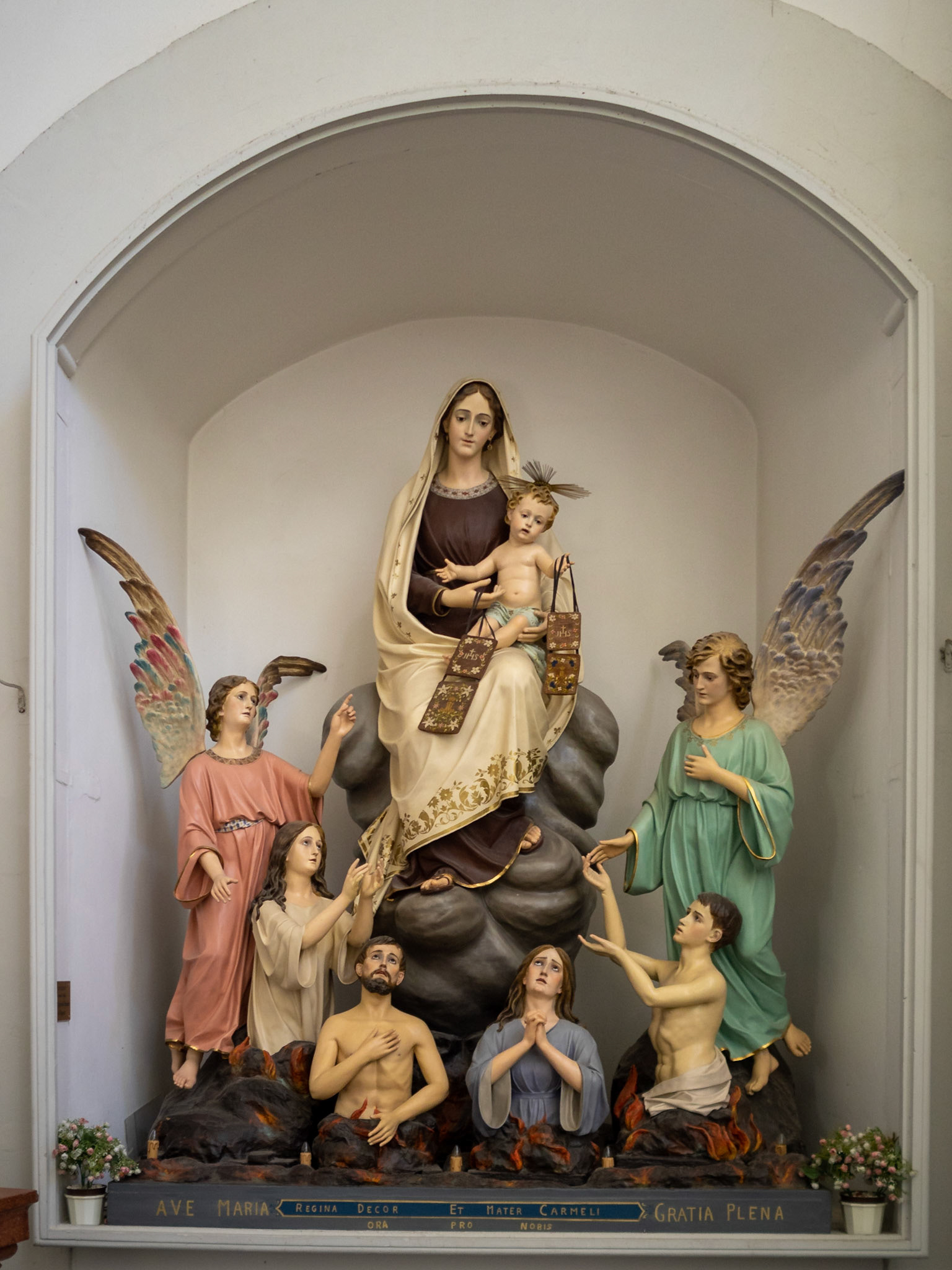 Purgatory image at Chiesa del Purgatorio, Ragusa Ibla