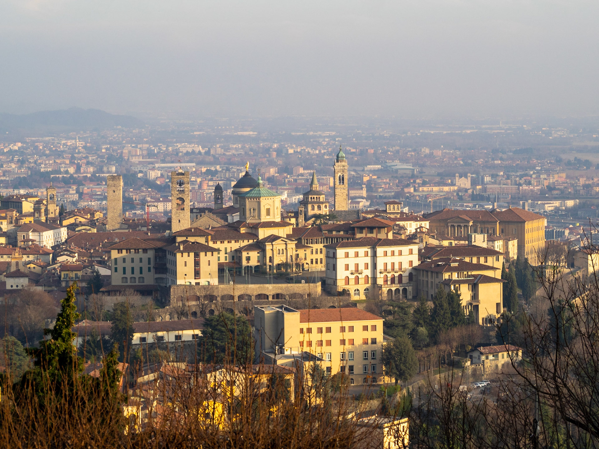 Bergamo Città Alta from San Vigilio