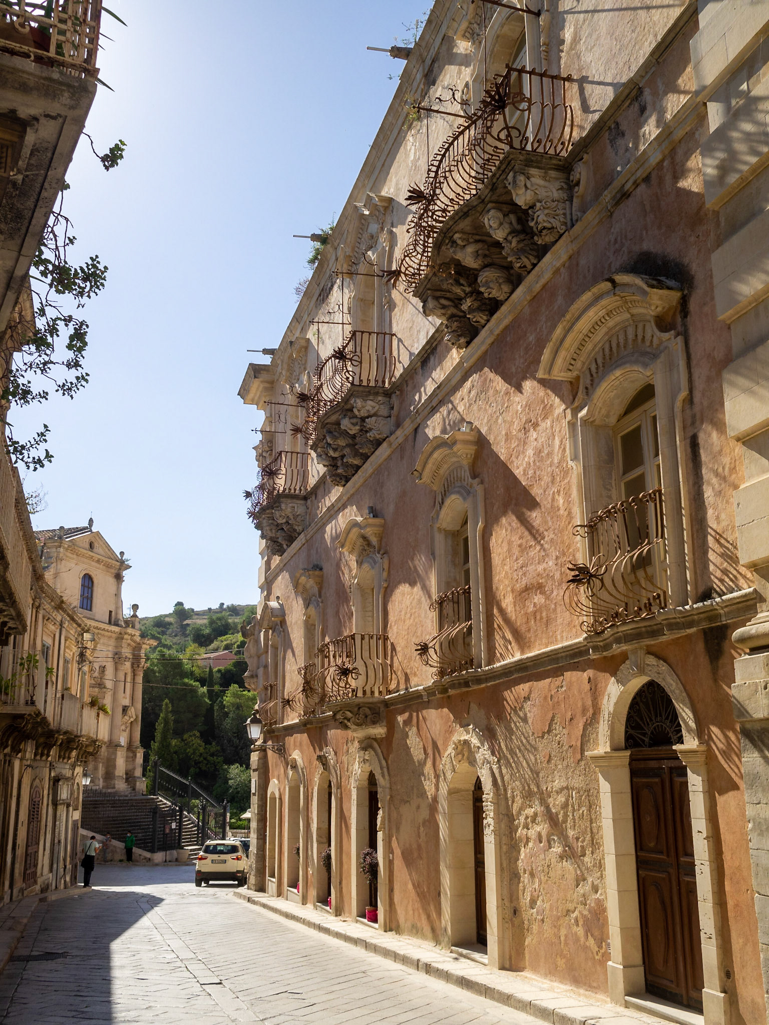 Genral view of Palazzo Cosentini baroque facade, Ragusa