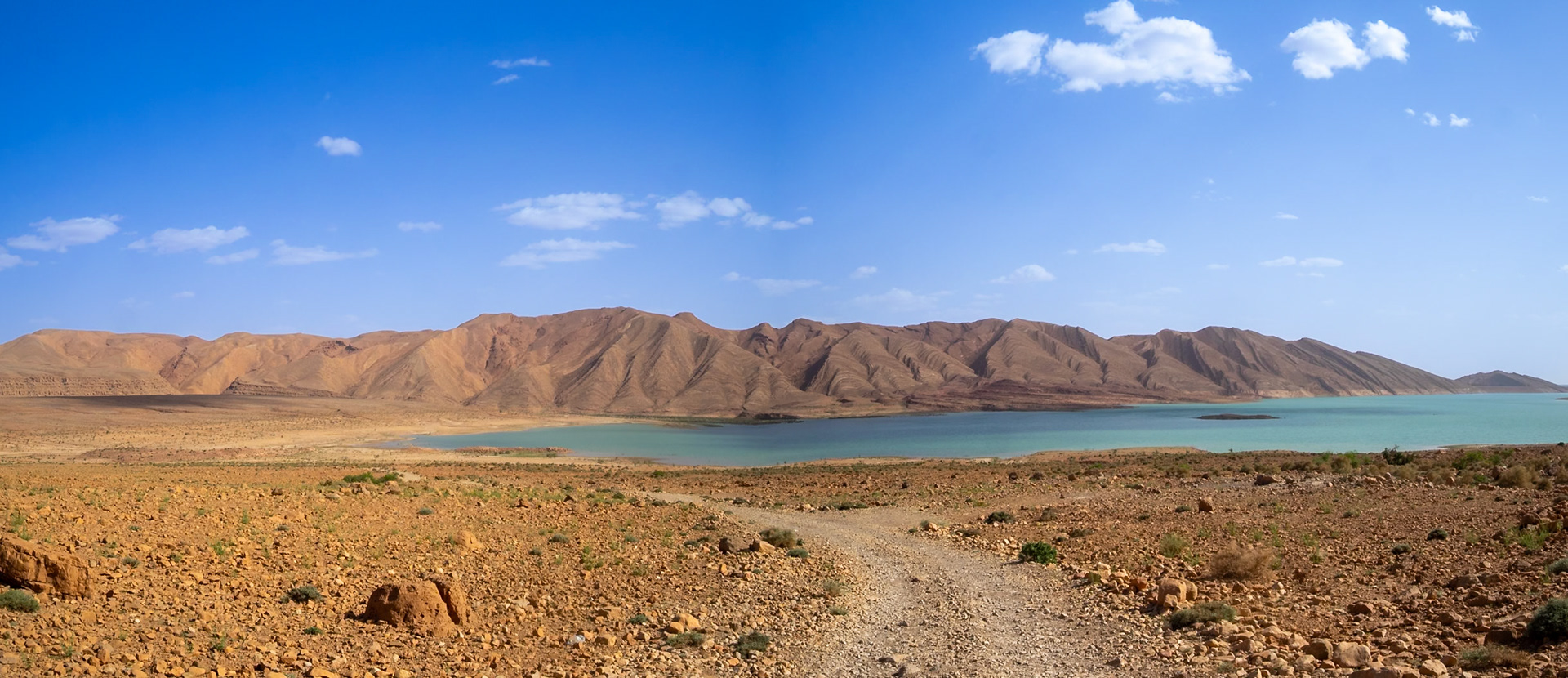 Lake Aguelmame Sidi Ali landscape, Morocco