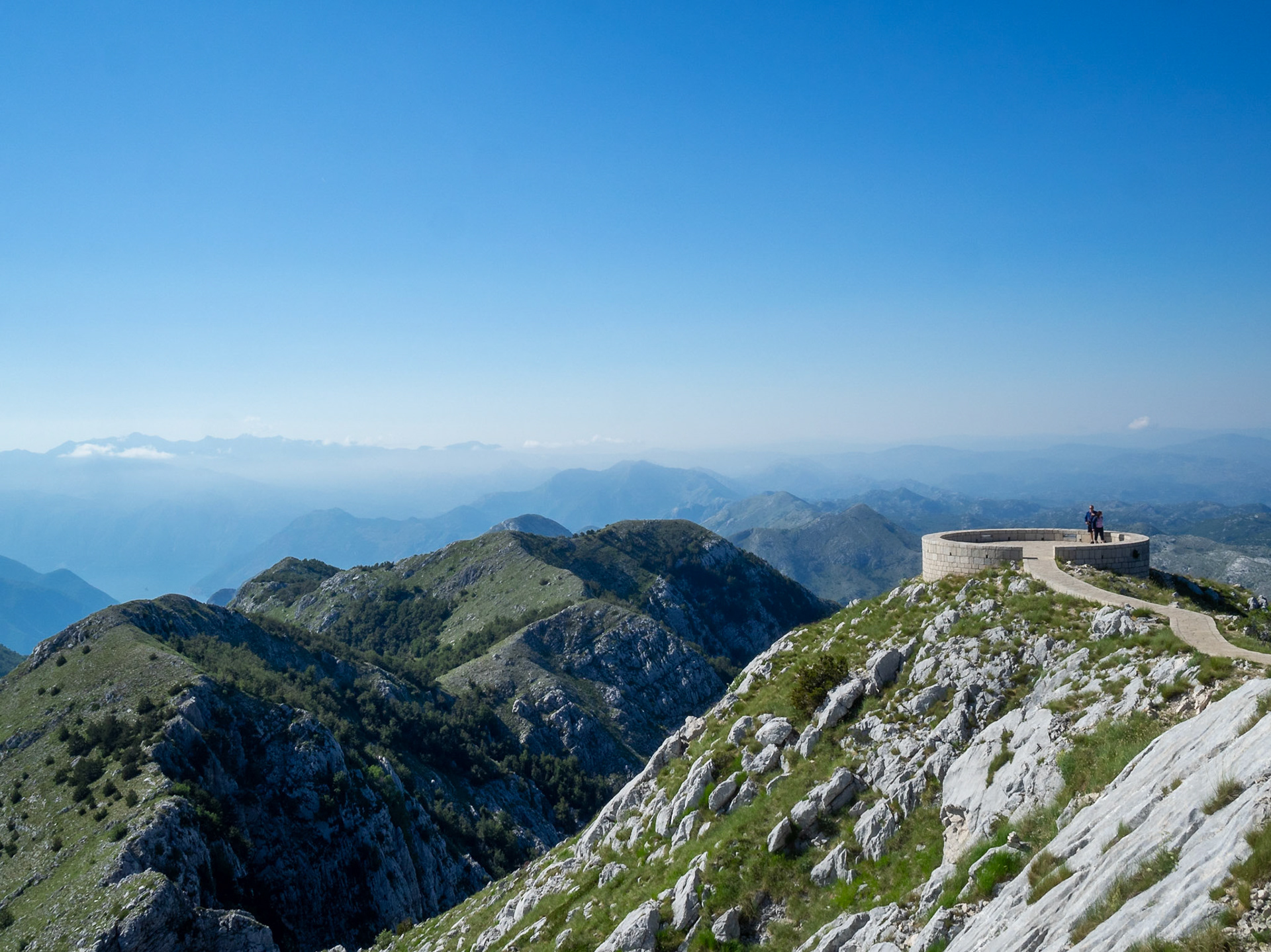 Viewpoint to the mountains at the Mausoleum of Petar II Petrovic Njegos