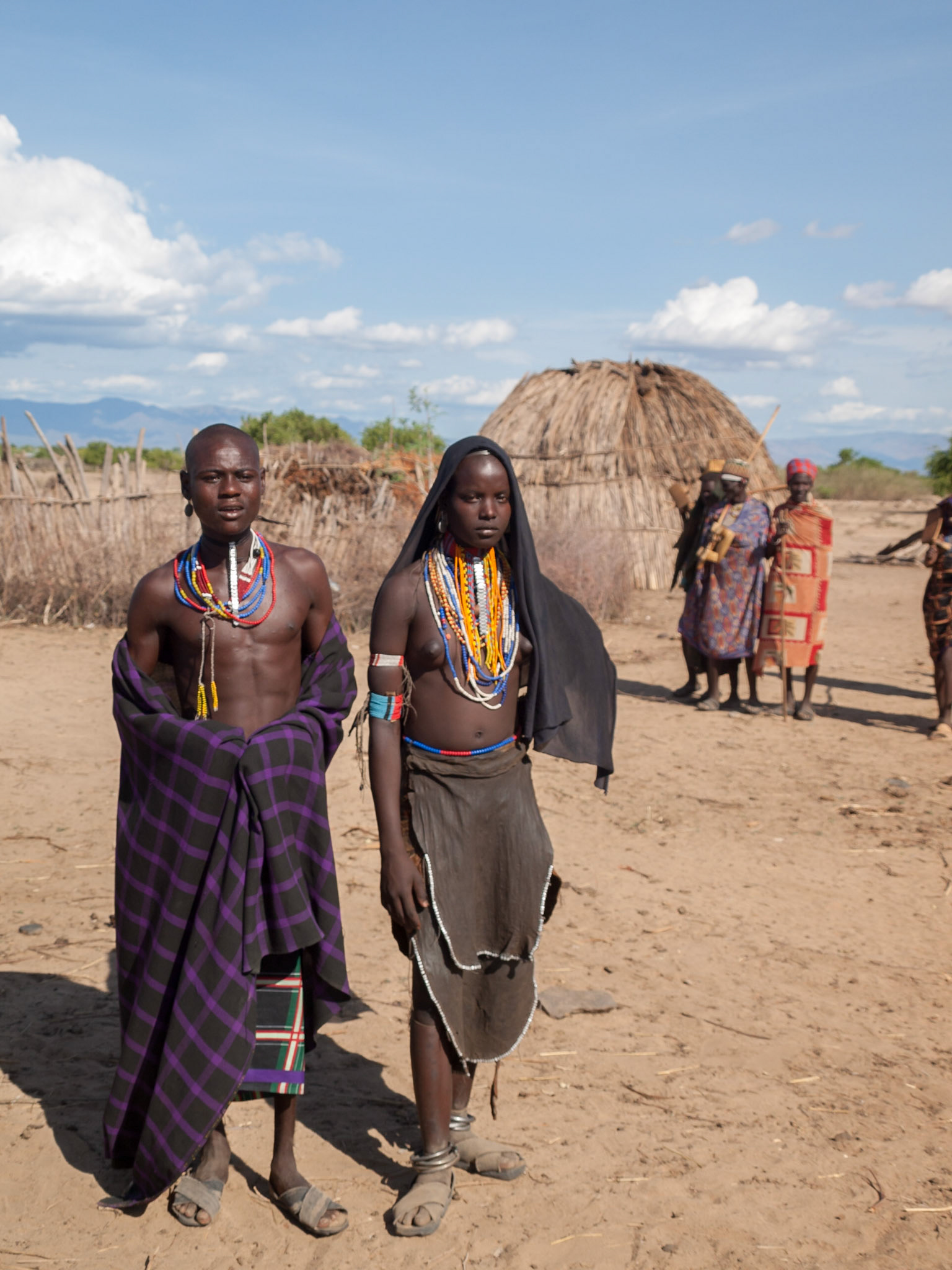 Arbore tribe young couple portrait