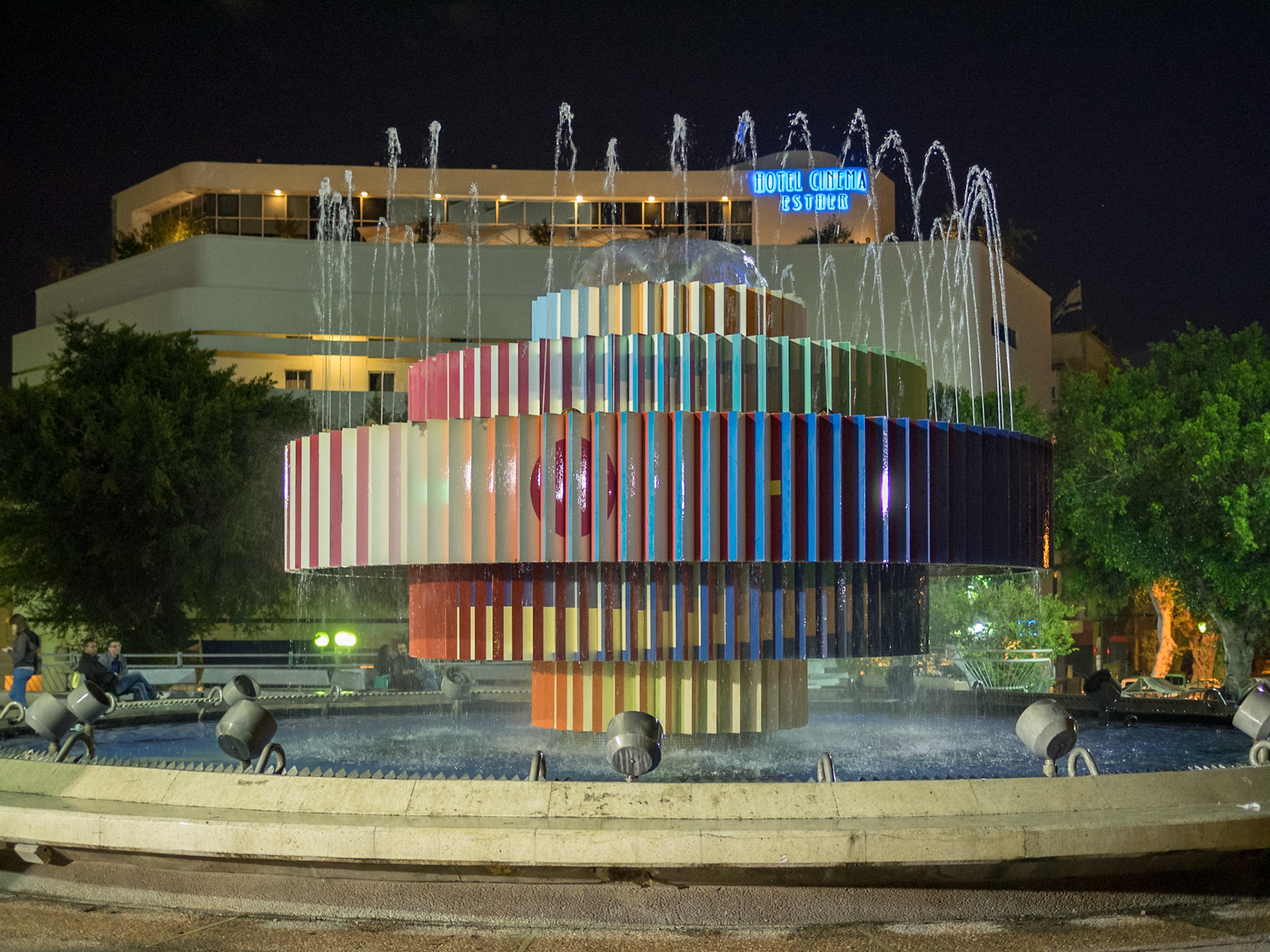 Dizengoff Fountain night shot